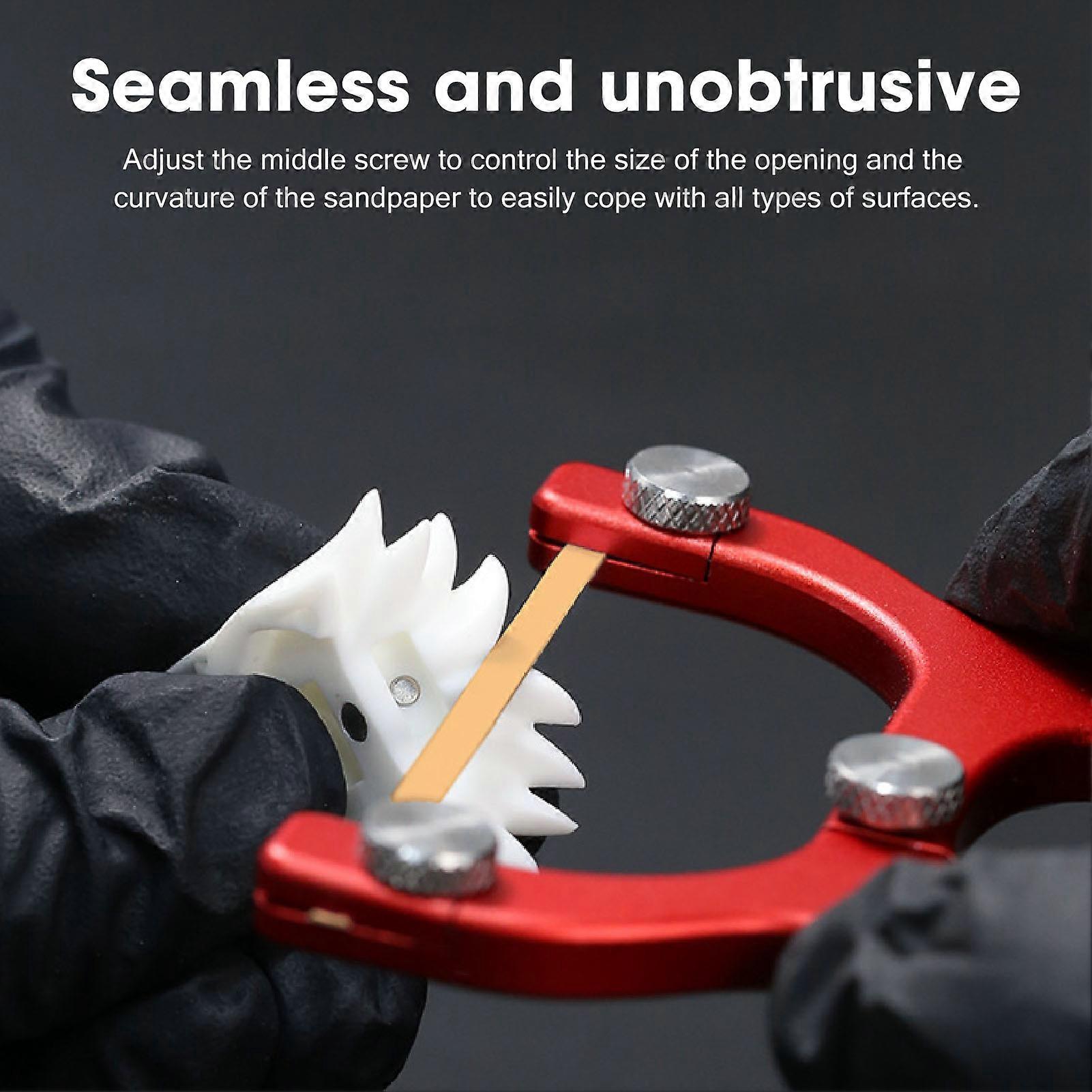 Curved Handheld Sandpaper Loading Cylindrical Surface Sander Grinding Polishing Tool for Model