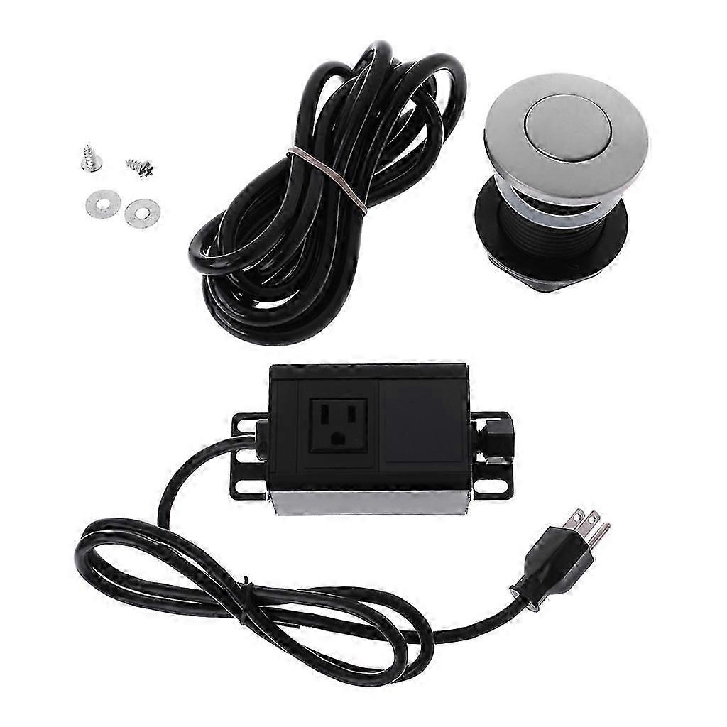 Sink Top Air Switch Kit Garbage Disposal Part Built-out Adapter Switch  Chrome