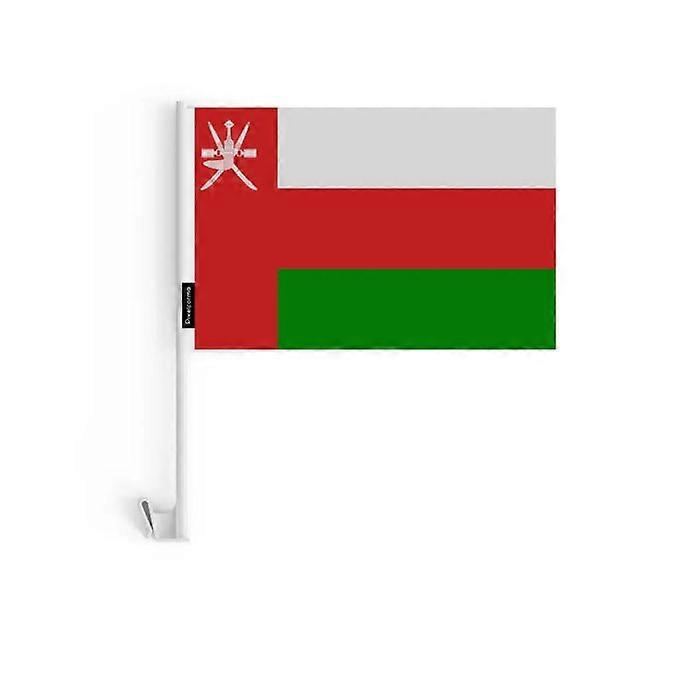 Flag - Oman - 10 pieces - 14 x 21 cm - Polyester - Double-sided printing