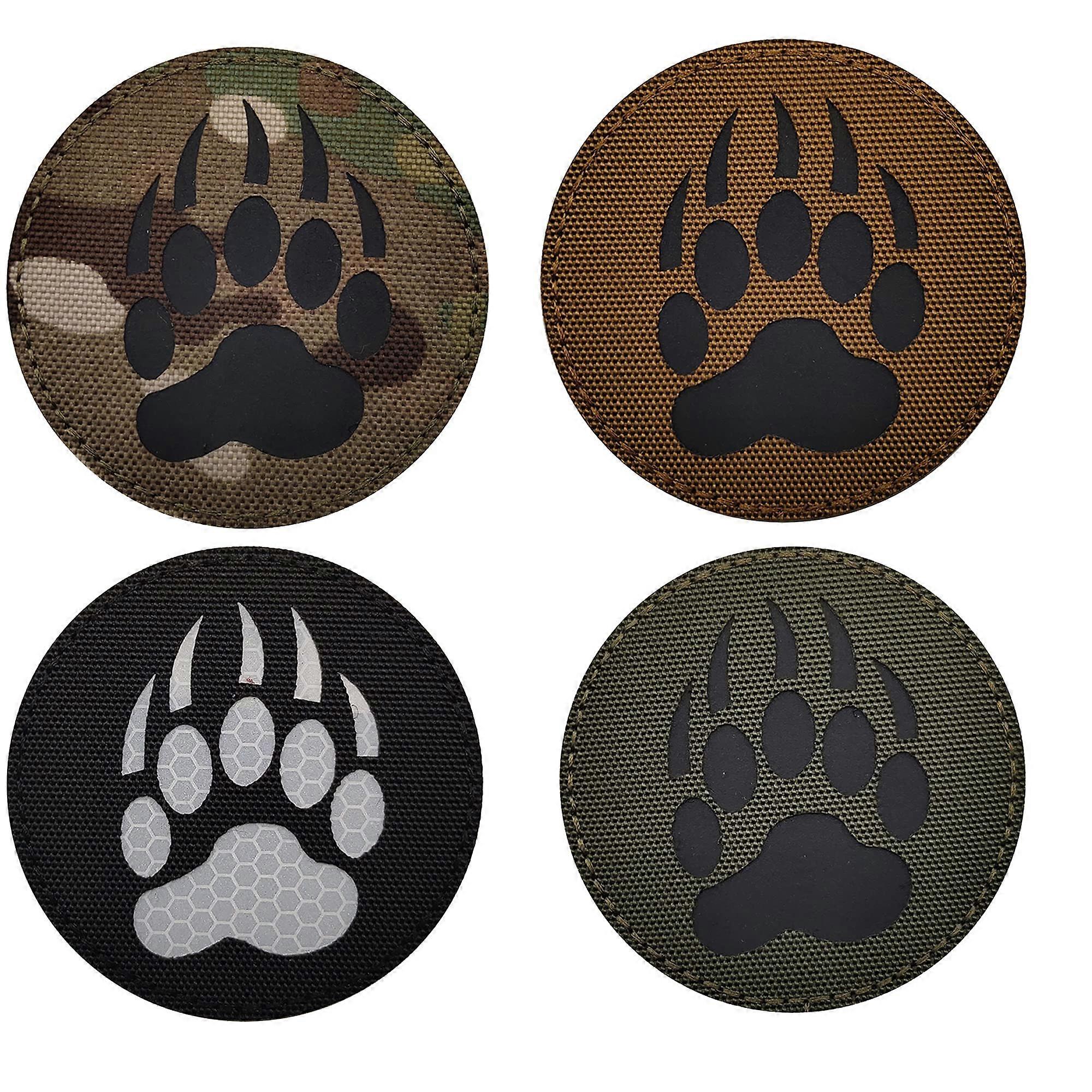 Round Bear Infrared Reflective Patches Sew on Appliques 3.15Inch Diameter
