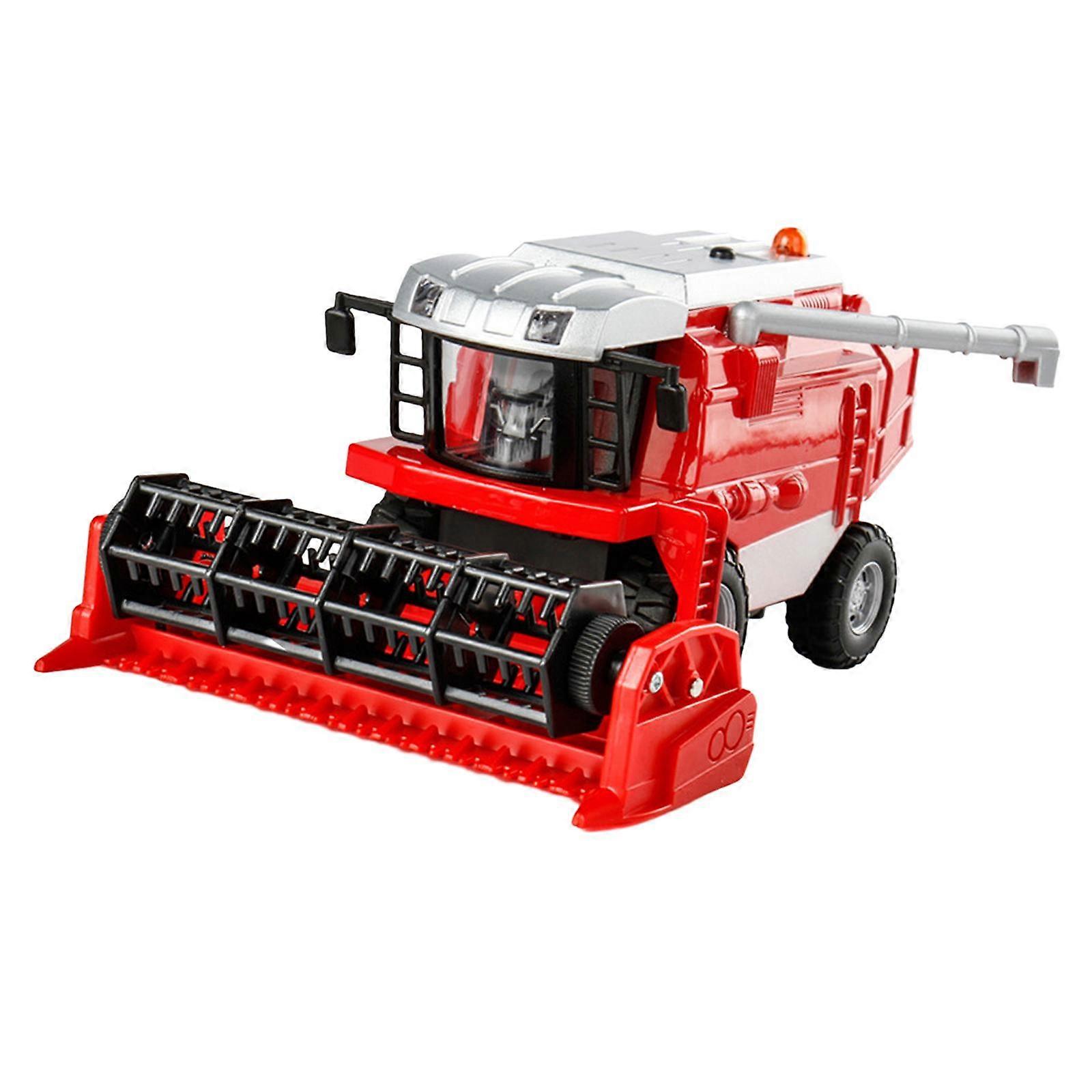 Kids Harvester Toy Small Farm Car Toy Alloy with Light Effect Movable Simulation