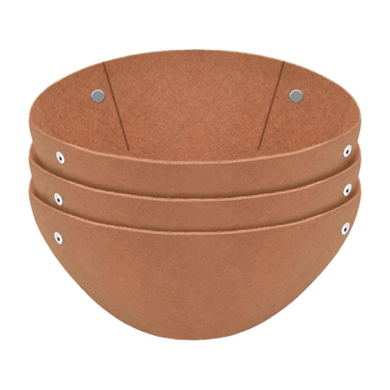 3pcs Round Hanging Basket Liner Easy Installation Decorative Wool Liner