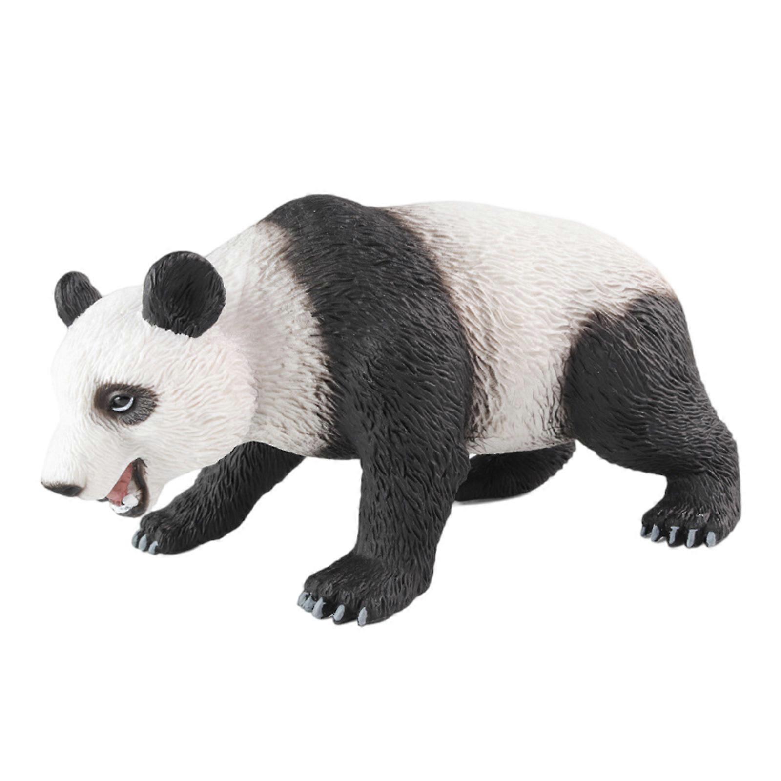 Multipurpose Realistic Panda Parent and Child Ornament Handmade Wild Animals Toy Portable Accessory for Creative Play