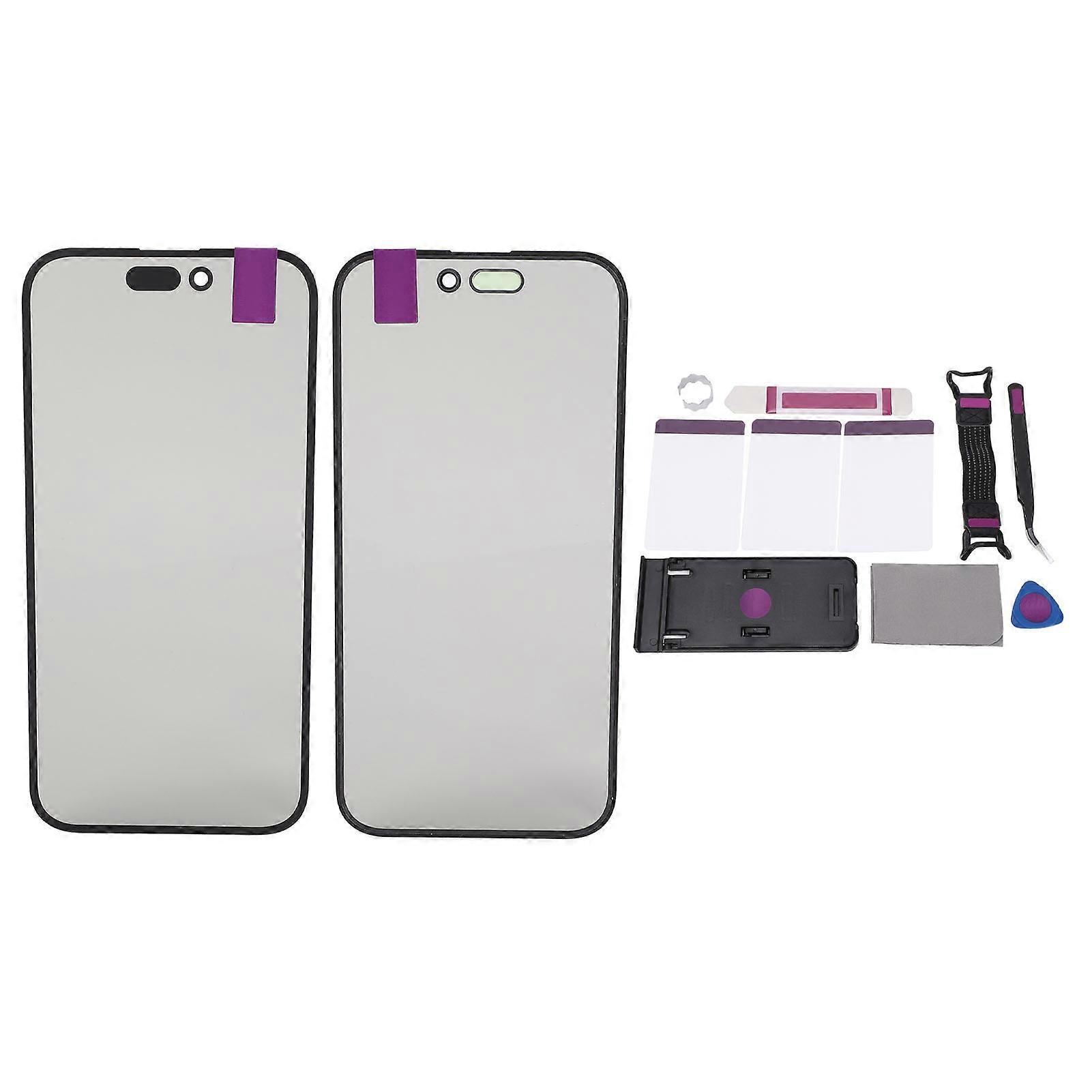 2PCS Front Outer Screen Replacement for iOS 14 Pro with OCA Adhesive and Repair Tools