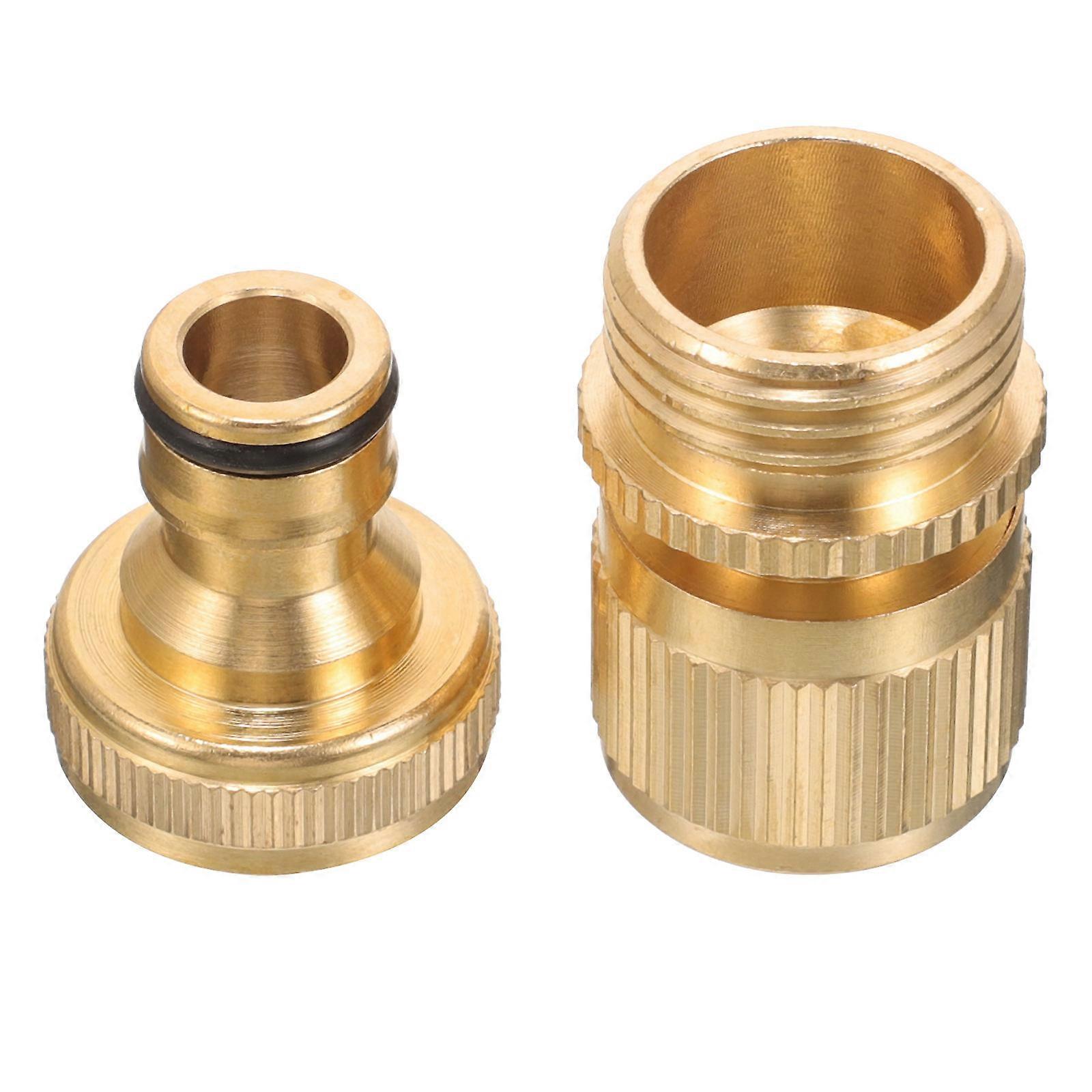Garden Hose Connectors, Durable Brass Fittings with Tightening Clamps