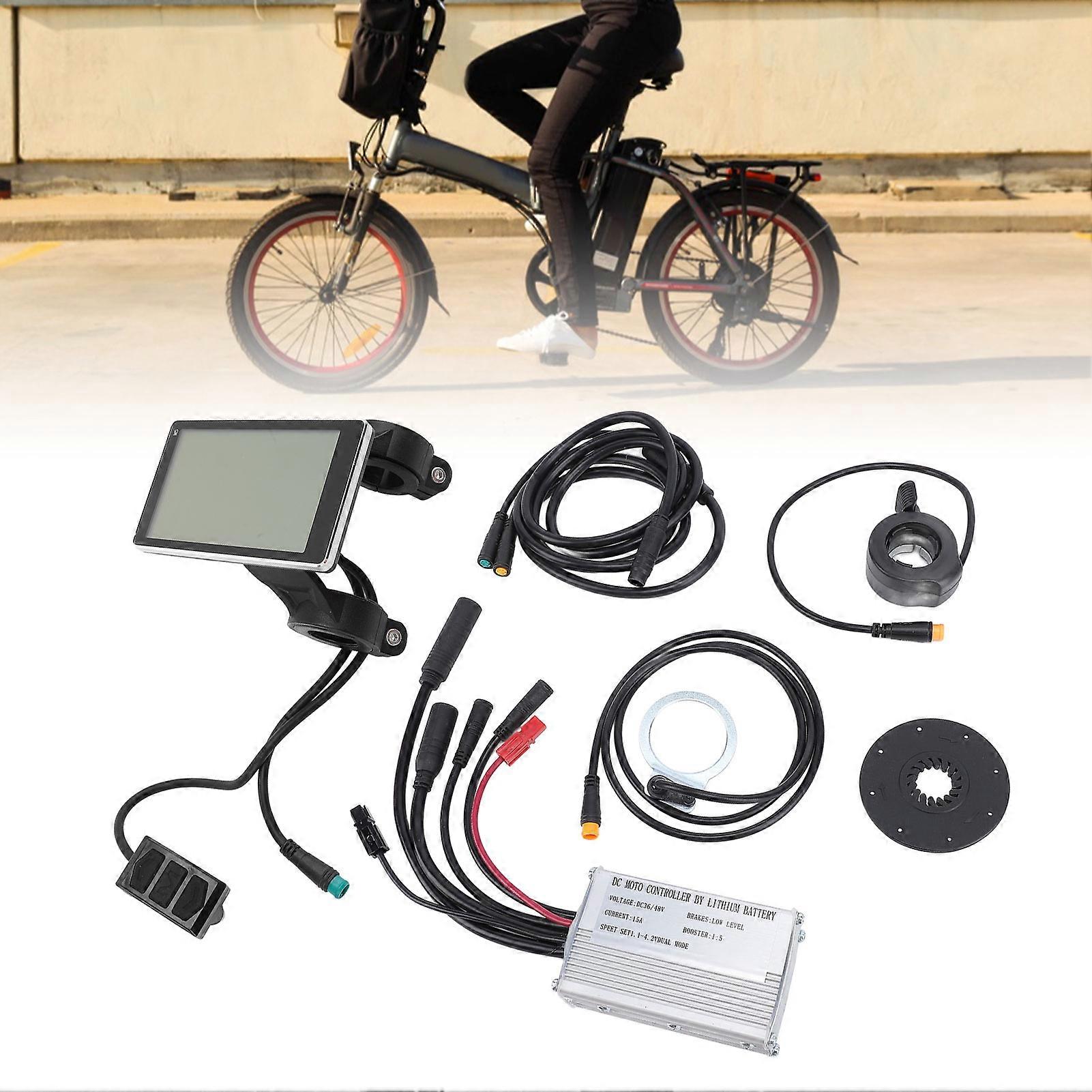 Elektroroller Umbausatz Wasserdicht 15A Controller LCD-Display Panel Pedal Assist Sensor Daumengas 1 auf 2 Verbindungskabel 