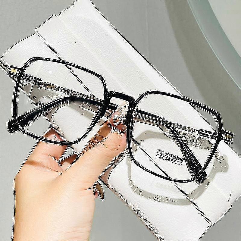 Blue Light Blocking Oversize Square Computer Glasses Clear Frame Unisex