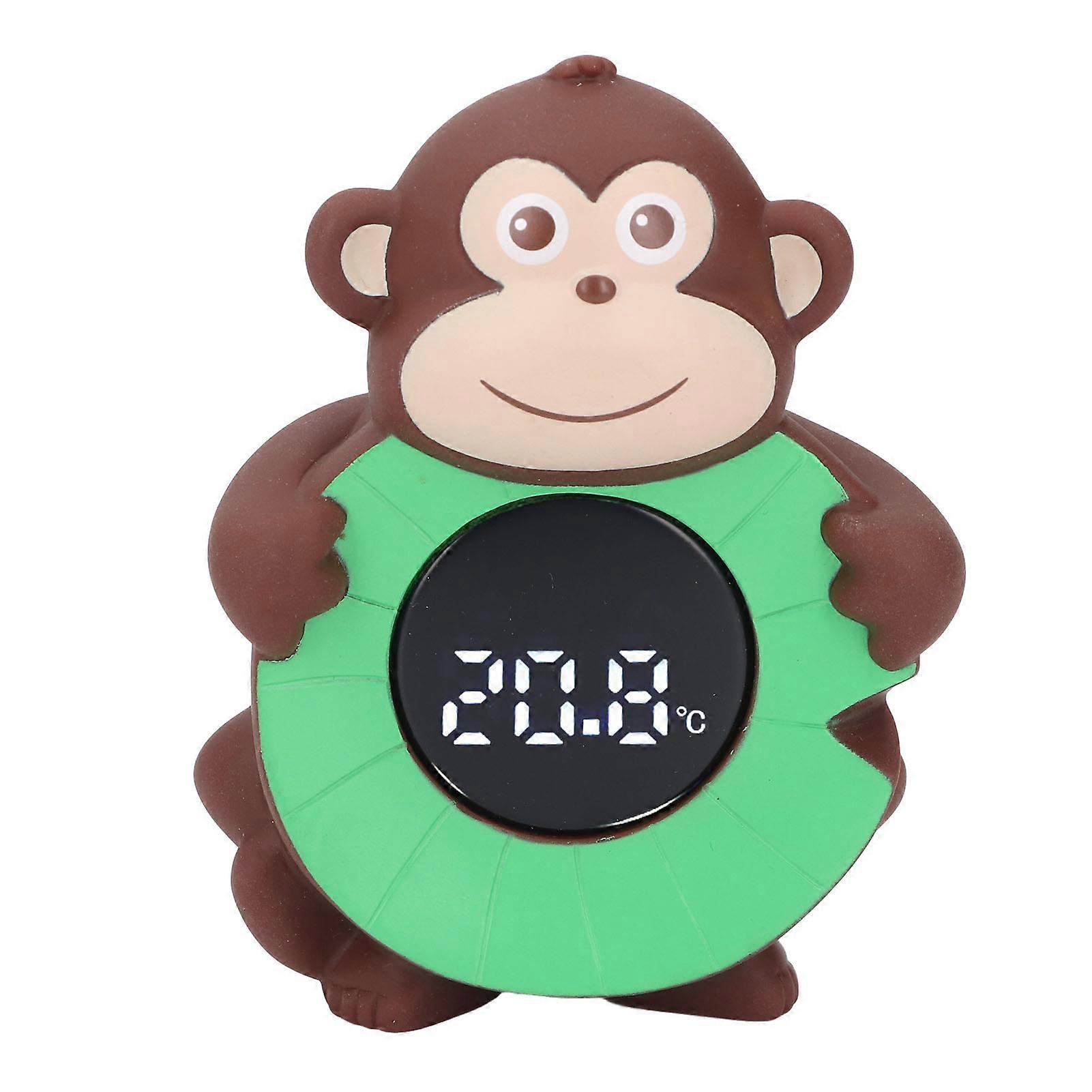 Thermomètre de bain pour bébé, motif singe de dessin animé, affichage numérique LED, thermomètre à eau pour bébé