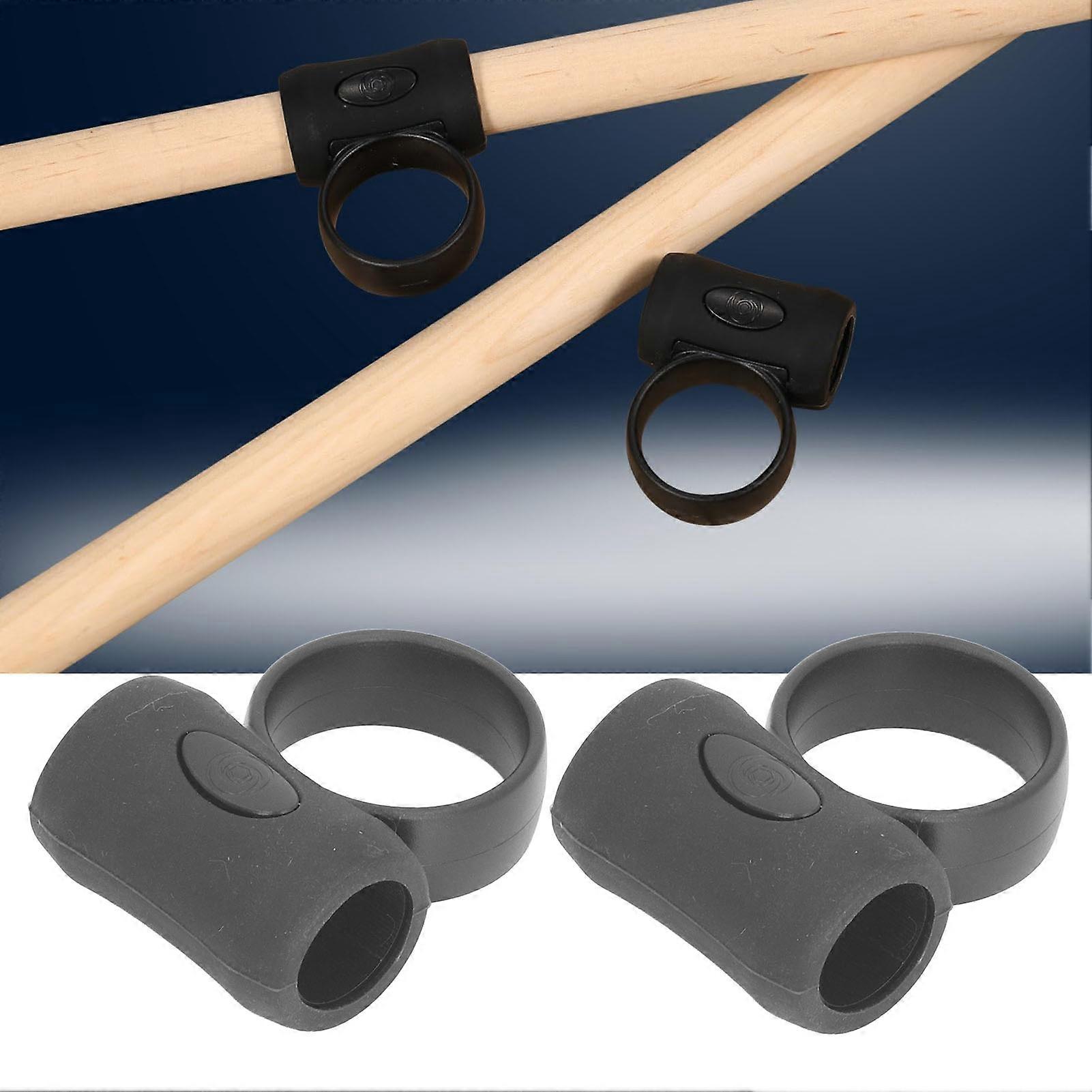 2 Pcs Drumstick Control Clip Auxiliary Drum Stick Grip ABS Silicone Finger Controller for Practice Medium 5A 5B 