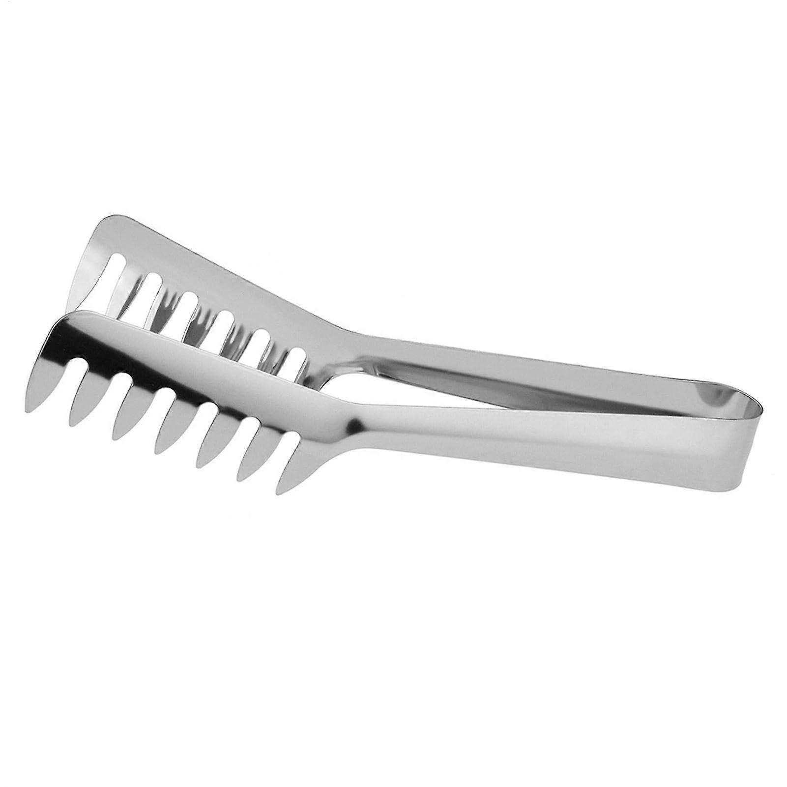Stainless Steel Pasta Tongs Noodle Serving Tool, Heat Resistant Spaghetti Server Tool, for Small Noodle Servers