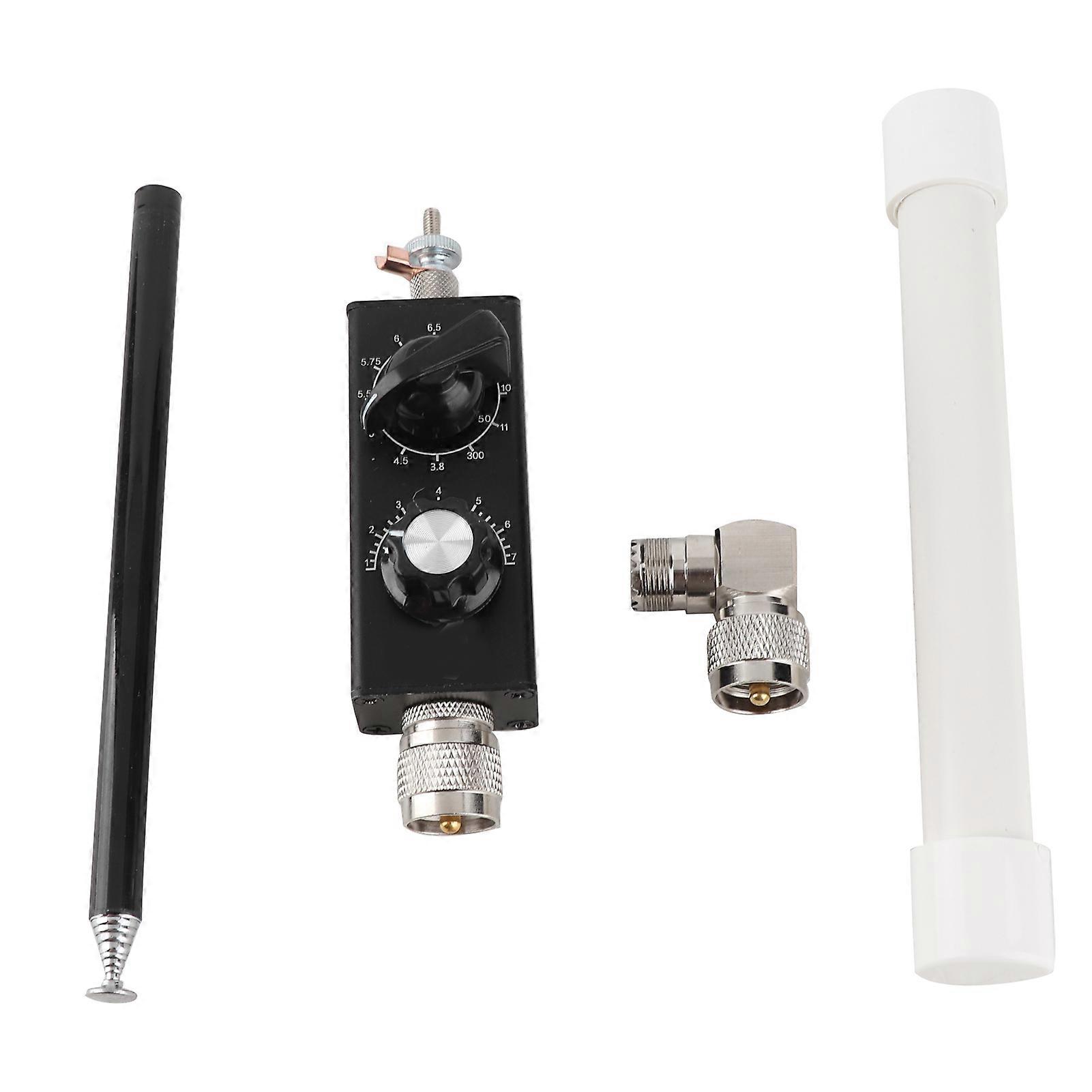 DEWIN QRP Shortwave Antenna, QRP Shortwave Antenna 20W 3.5 To 470MHZ High Frequency Full Band Tuned Antenna with M4 Male Connector