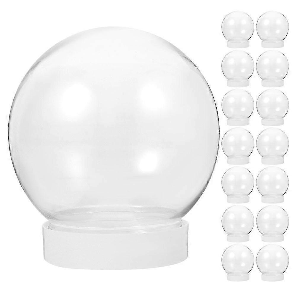 2025 15pcs Snow Globes For Adults Plastic Snow Globe Snow Globe Snow Globe Replacement Part Snow Globe Diy Snow Goble Craft Clear Plastic Water Globe