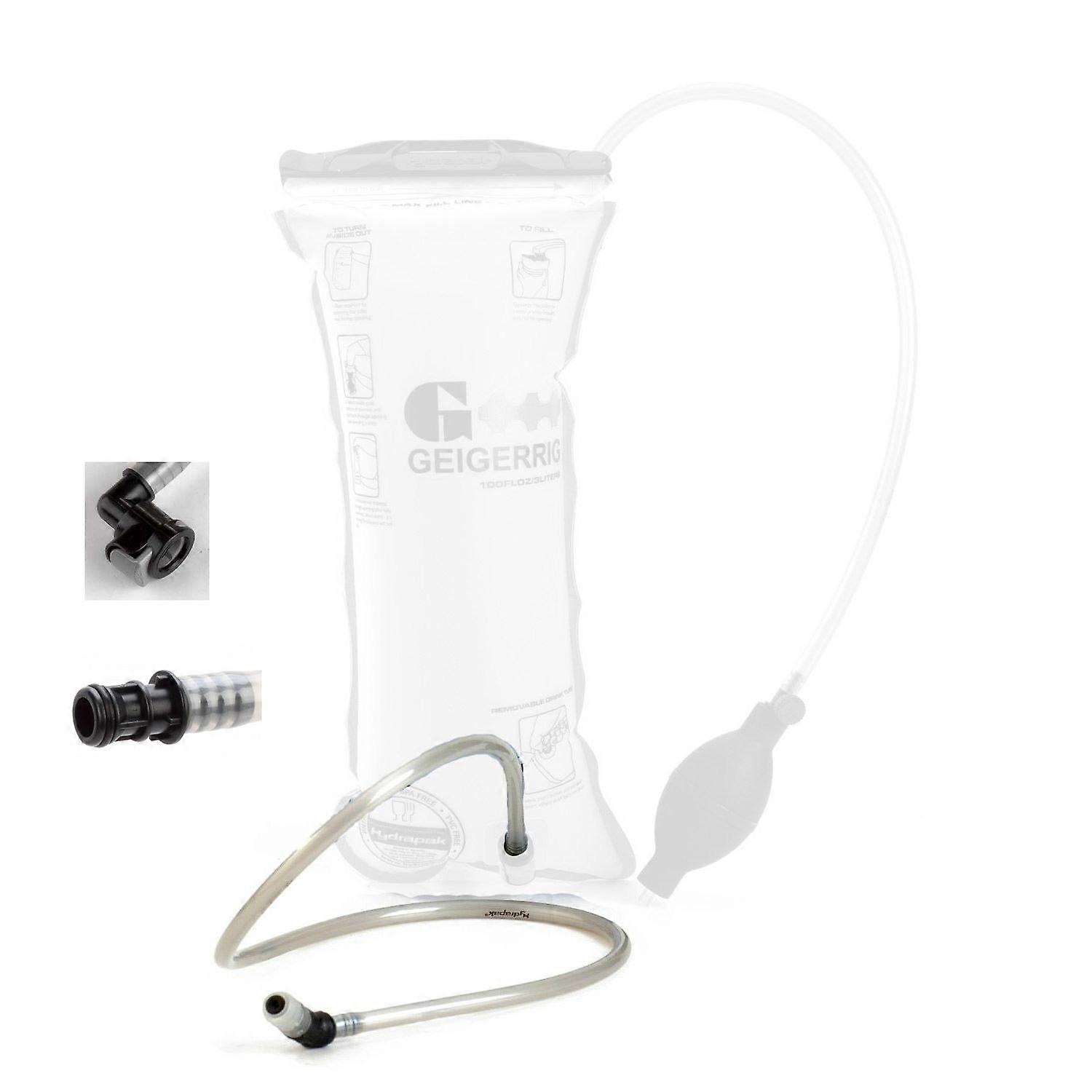 Geigerrig drinking hydration tube - with bite valve - choice of connectors