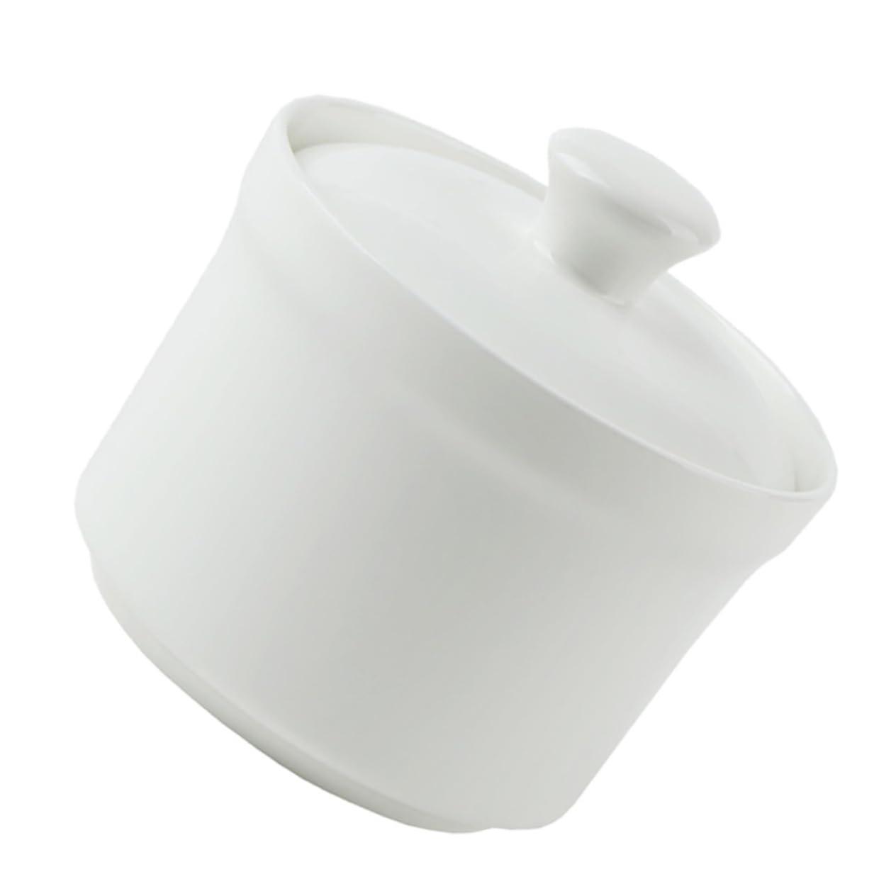 Ceramic Bowl with Lid - Classic White Porcelain Soup Bowl, Versatile Serving Bowl for Stews, Rice, and More