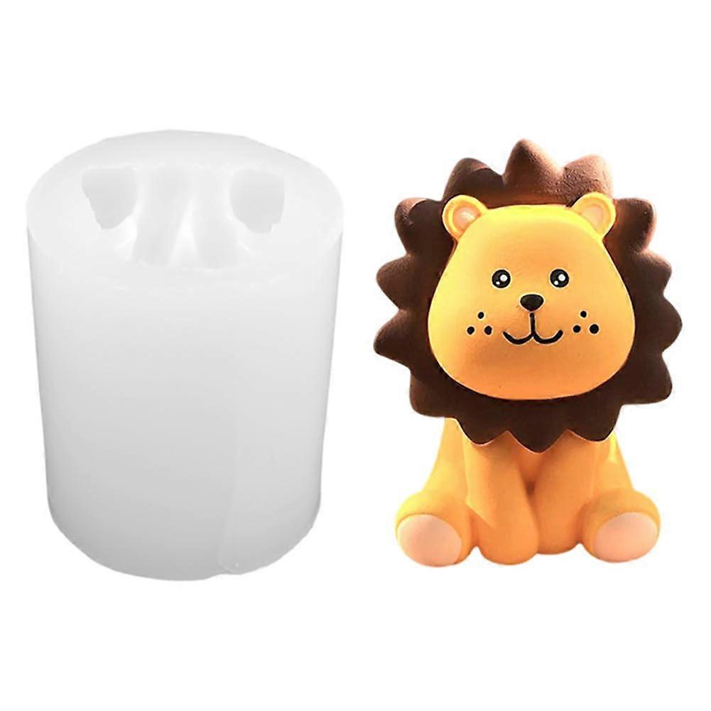 3D Lion Candle Mould Silicone for Soap, Resin, and Baking - Animal Lion Design, Compatible with Epoxy and Sweets