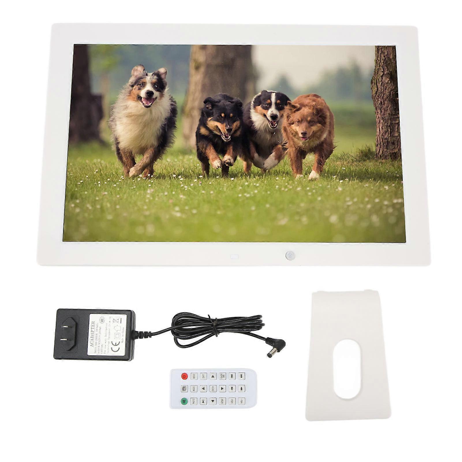 17" 1080P Digital Photo Frame - Smart Remote, Motion Sensor, Music, US Plug