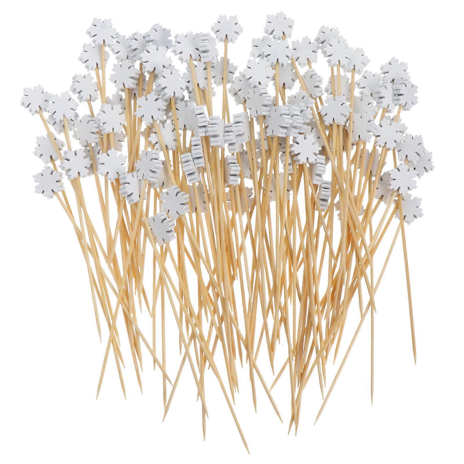 Disposable Bamboo Skewers Appetizer Sticks For Grilling Fruit And Food Perfect For General Users In Cafes Bars 100Pcs