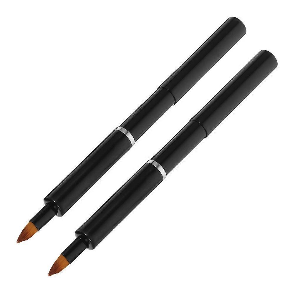 Applicator Brush Lip Gloss Brush Multi-functional Use Black 2Pcs