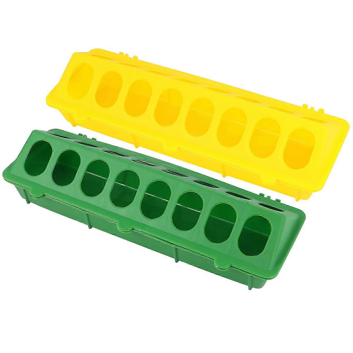 Bird Feeding Station Pigeon Feeder Rectangular Design for Pet Birds Easy to 30x12.5x8cm 2Pack