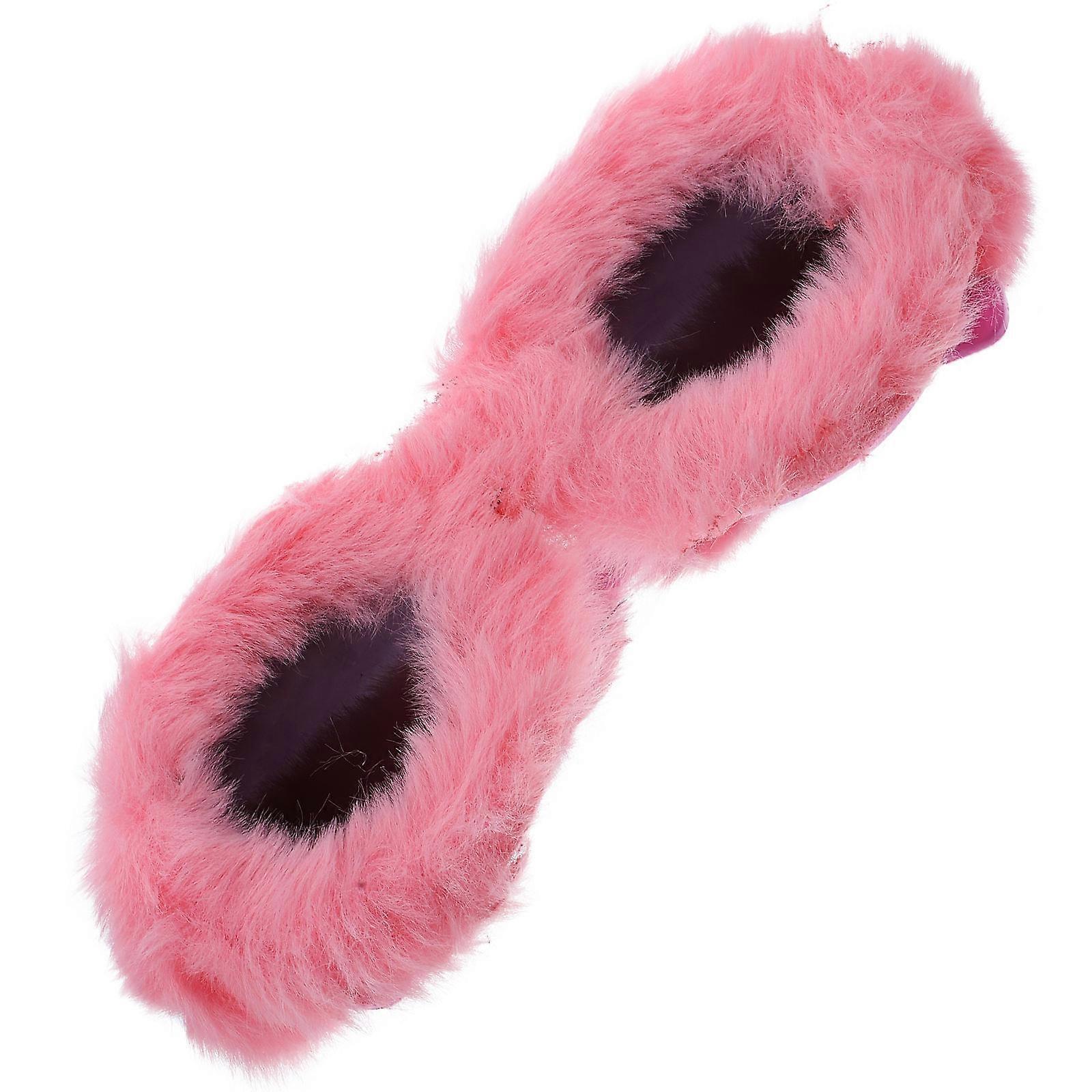 Plush Sunglasses for Women Soft & Funny Costume Eyewear for Parties, Festivals, , and Banquets Round Frame Decorative Props in Pink