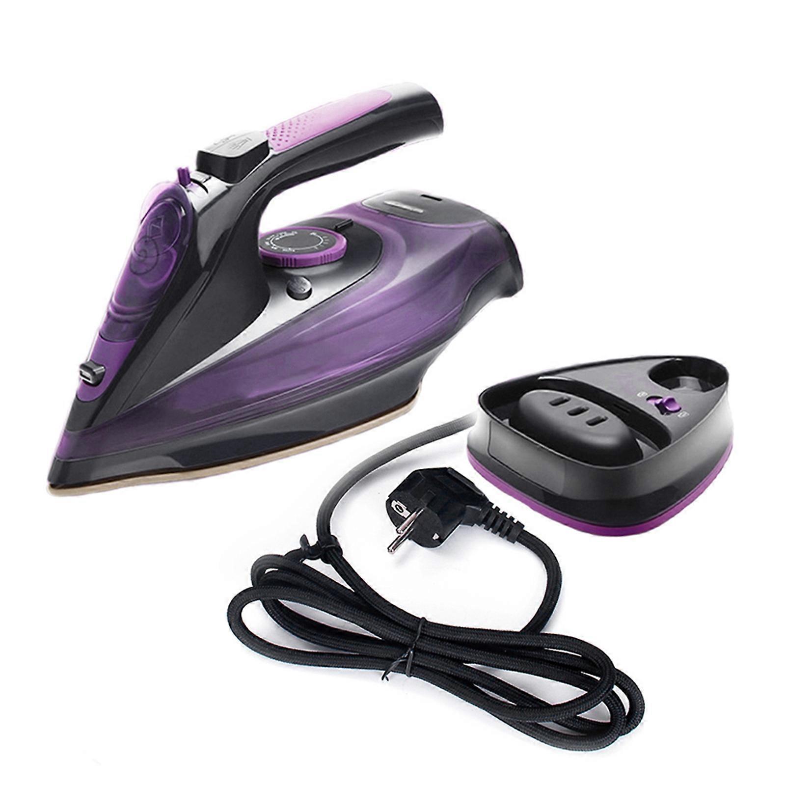 Cordless Steam Iron 2400W Lightweight Portable Steam-Dry Iron for Clothes with Non-Stick Soleplate Anti-Drip and Steam Control System 360mL Tank