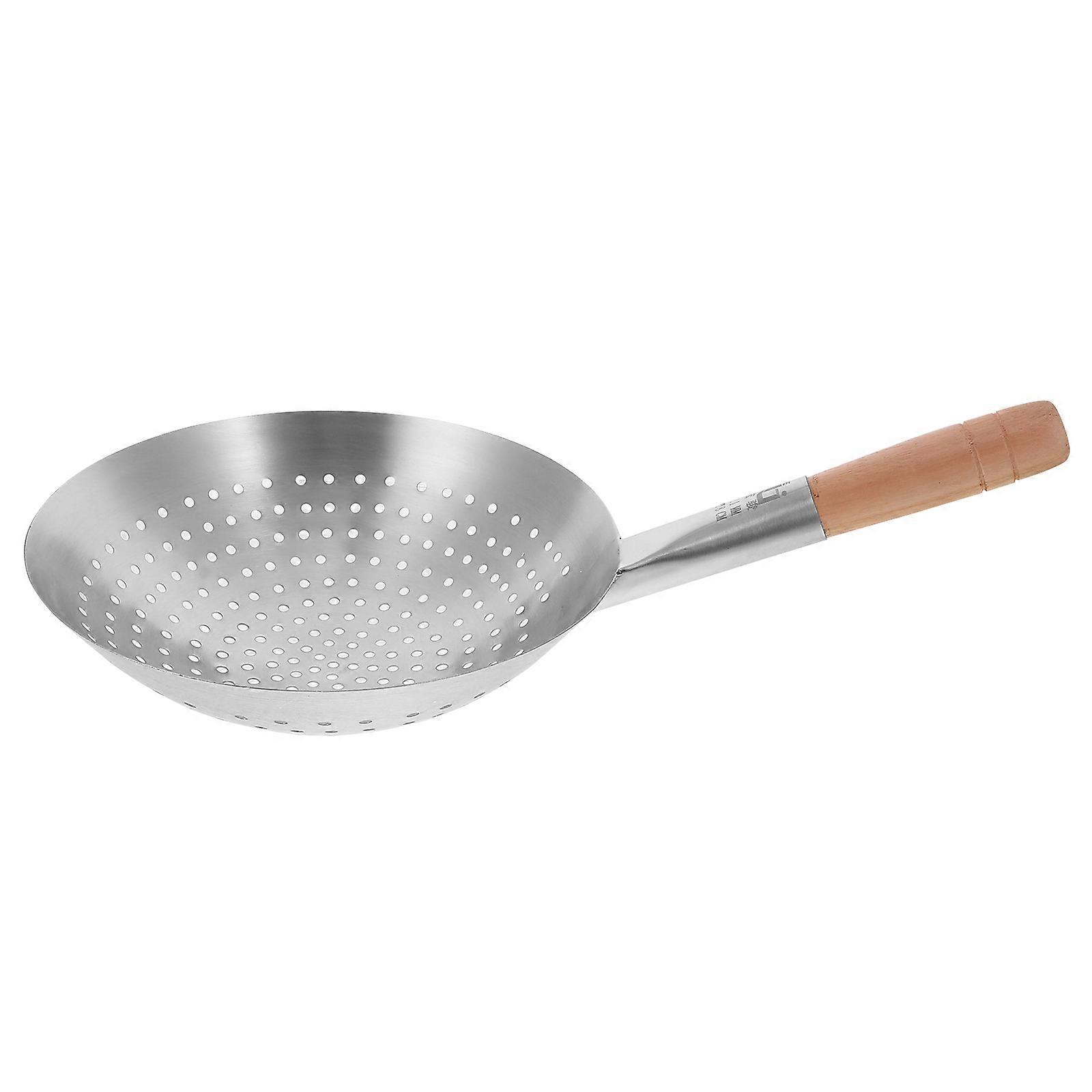 Stainless Steel Mesh Colander Food Strainer Assorted Color Round with Long Handle Restaurant Use Filtration 1Pack