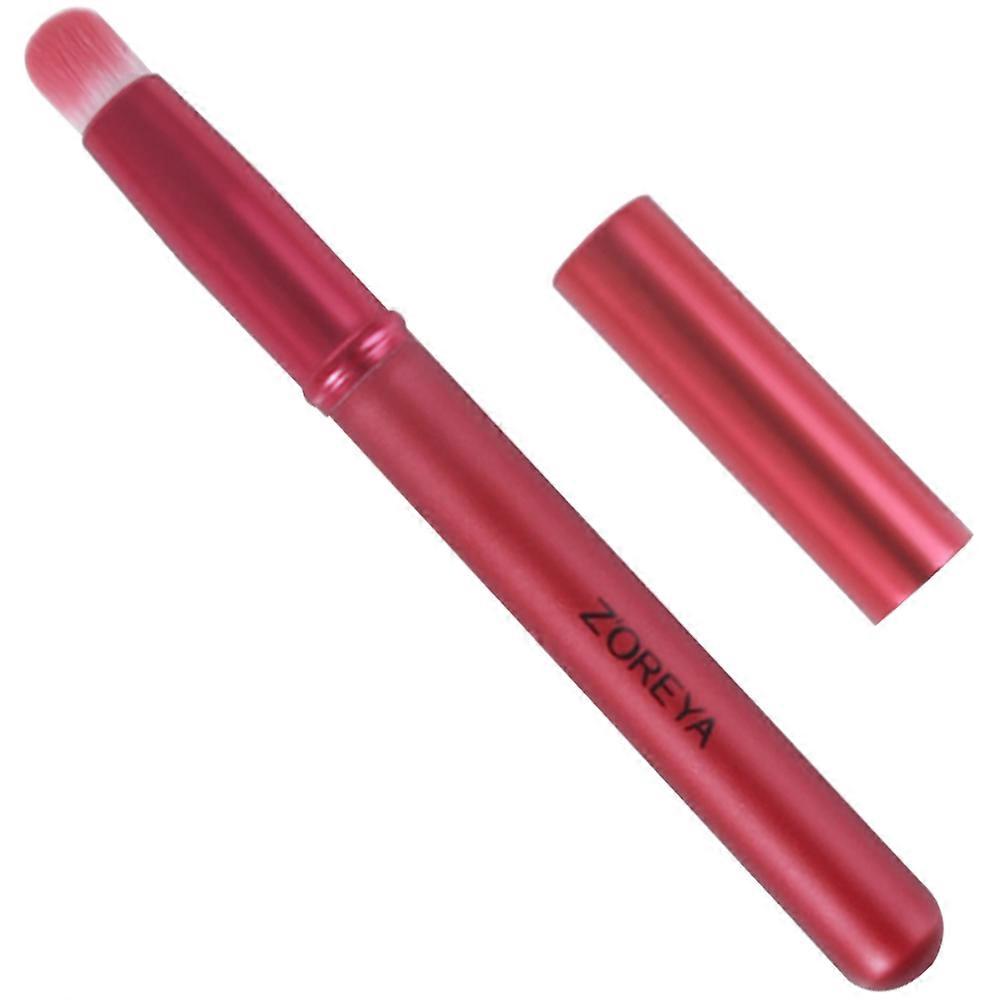 口紅用ラウンドリップブラシファッション愛好家のためのポータブルリップメイクブラシ1パック