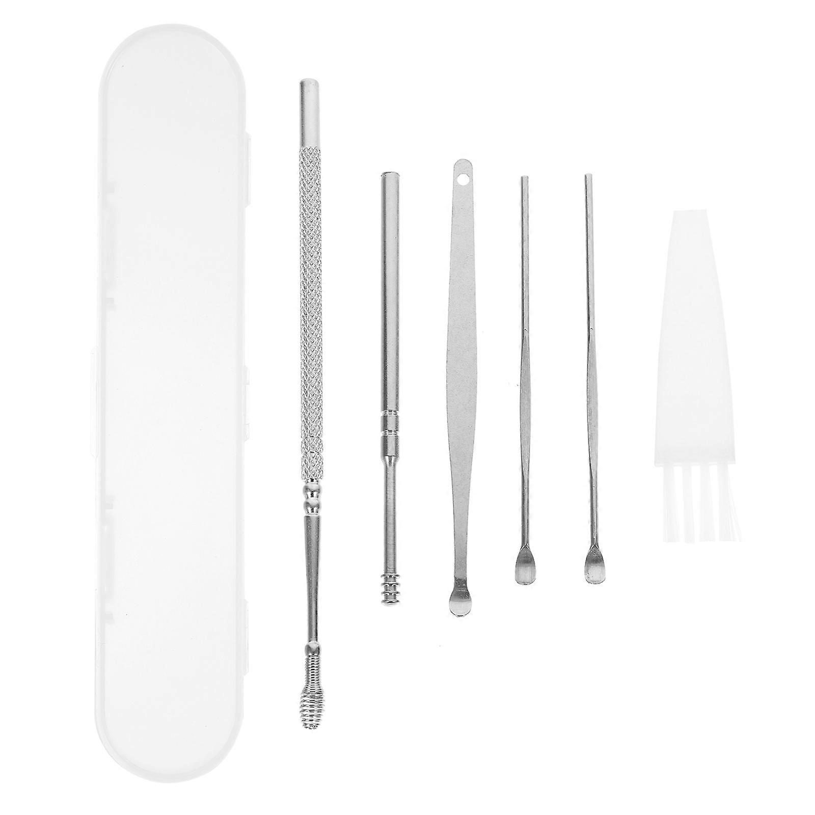 Stainless Steel Spiral Ear Wax Removal Kit with Massage Function for Adults