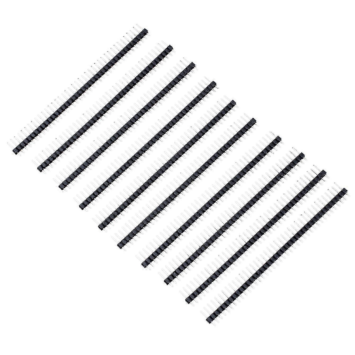 10 Pcs 1x40 Pin 2.54mm Pitch Straight Single Row PCB Pin Headers