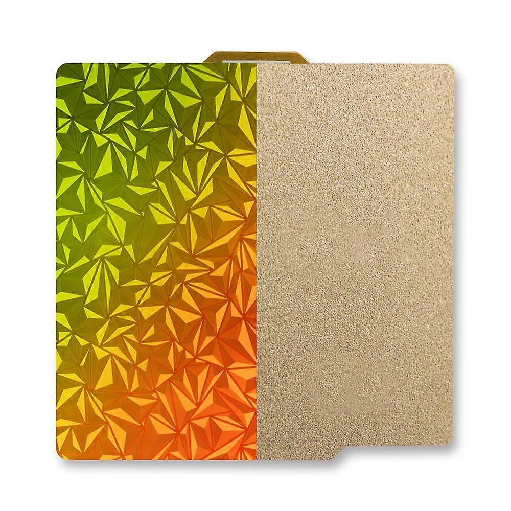 CYDT 3D Printer Platform 257*257mm Smooth PEO Chameleon +Textured PEI Build Plate Flexible Spring Steel Sheet Compatible(No Magnetic Base)