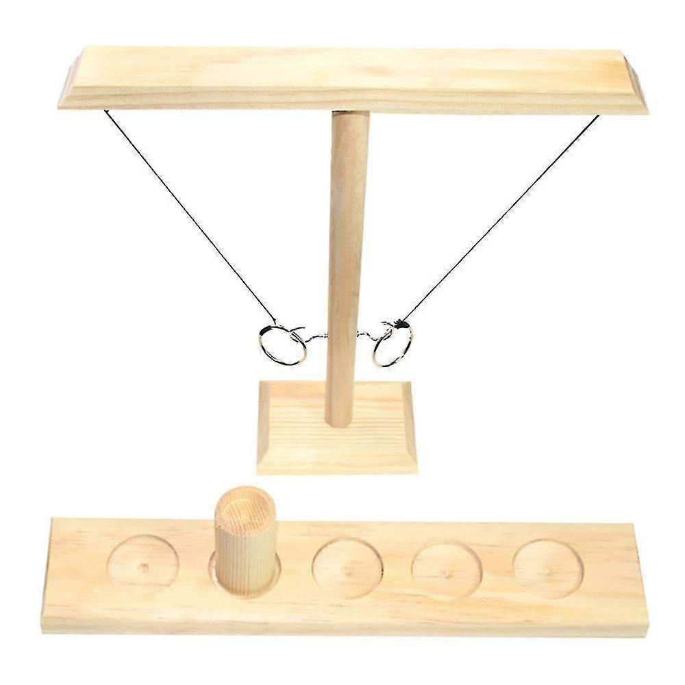 Hook and Ring Toss Game for Adults - Drinking Battle Game - Wooden 30x10x4cm