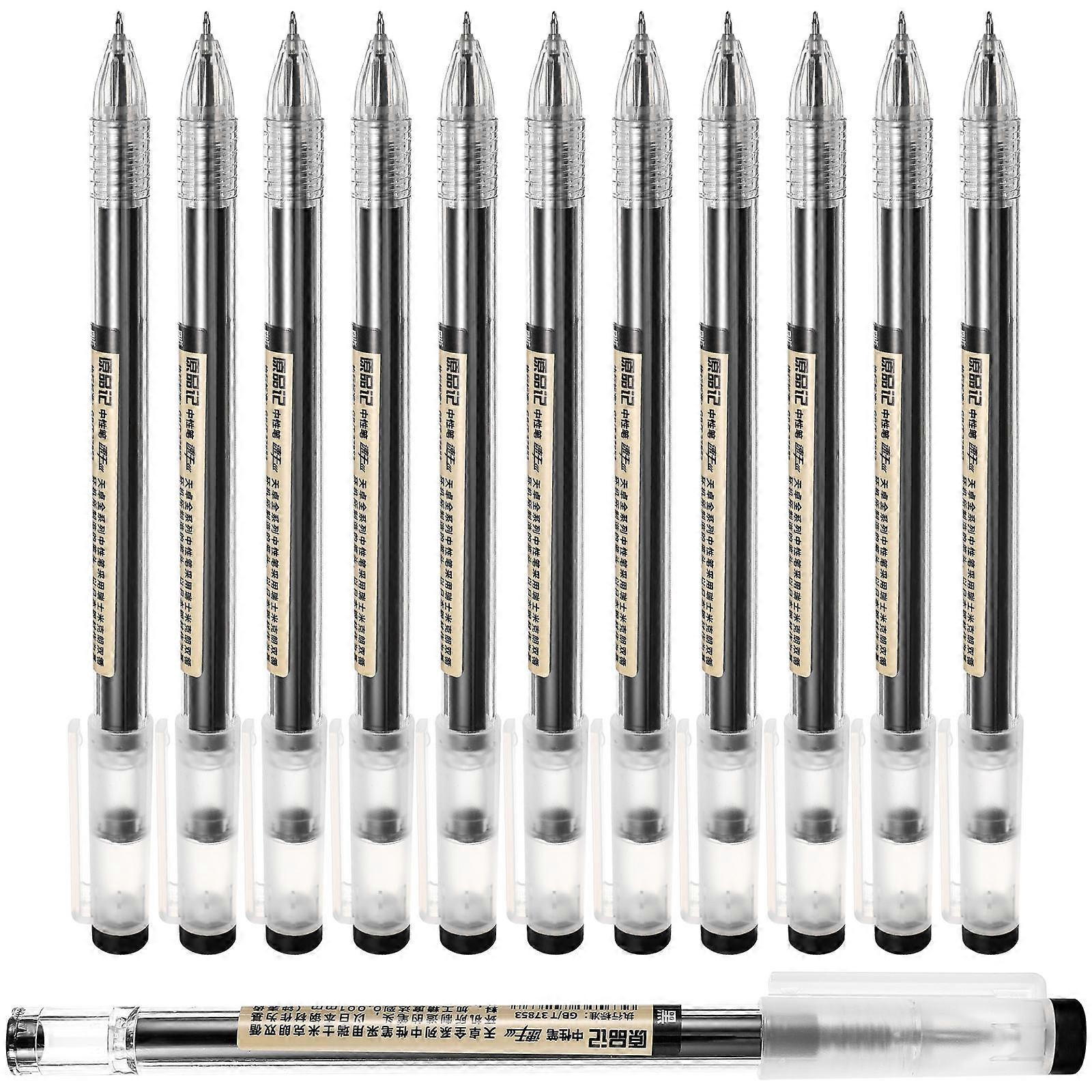 12PCS Smooth Writing Gel Pens with Fine Point Ink for Office, School & Home Use – Simple Design for Students & Professionals