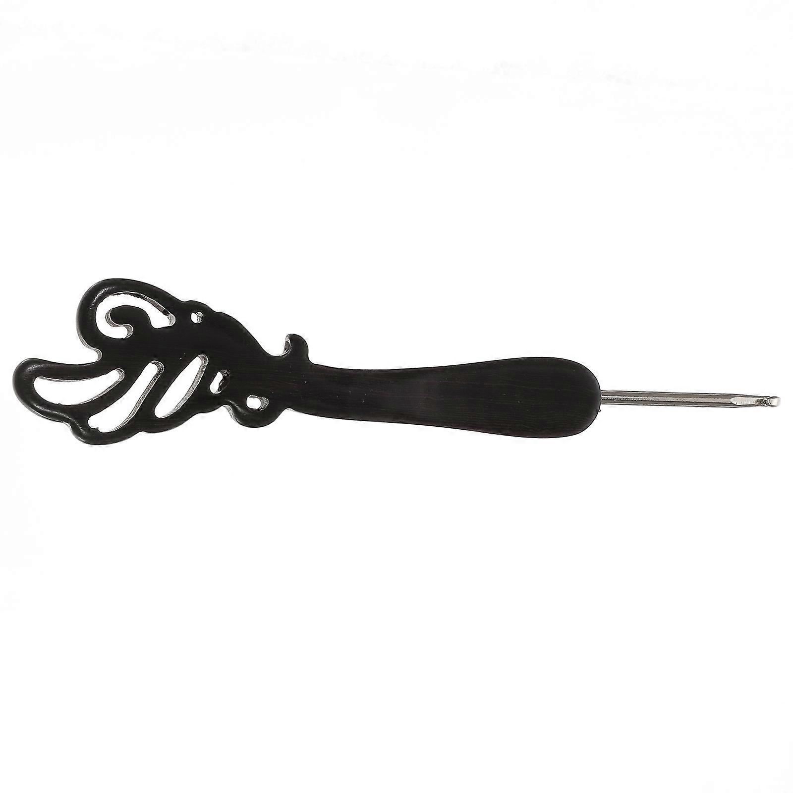 1Pack Crochet Needle Black Color Ebony Wood for Easier and Faster Crocheting