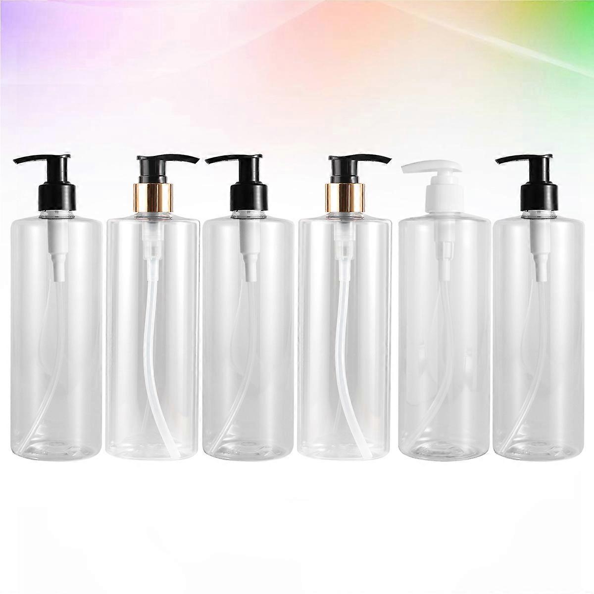 Lotion Travel Container Emulsion Liquid Soap Bottle Assorted Bathroom 500ml Refillable 6Pcs