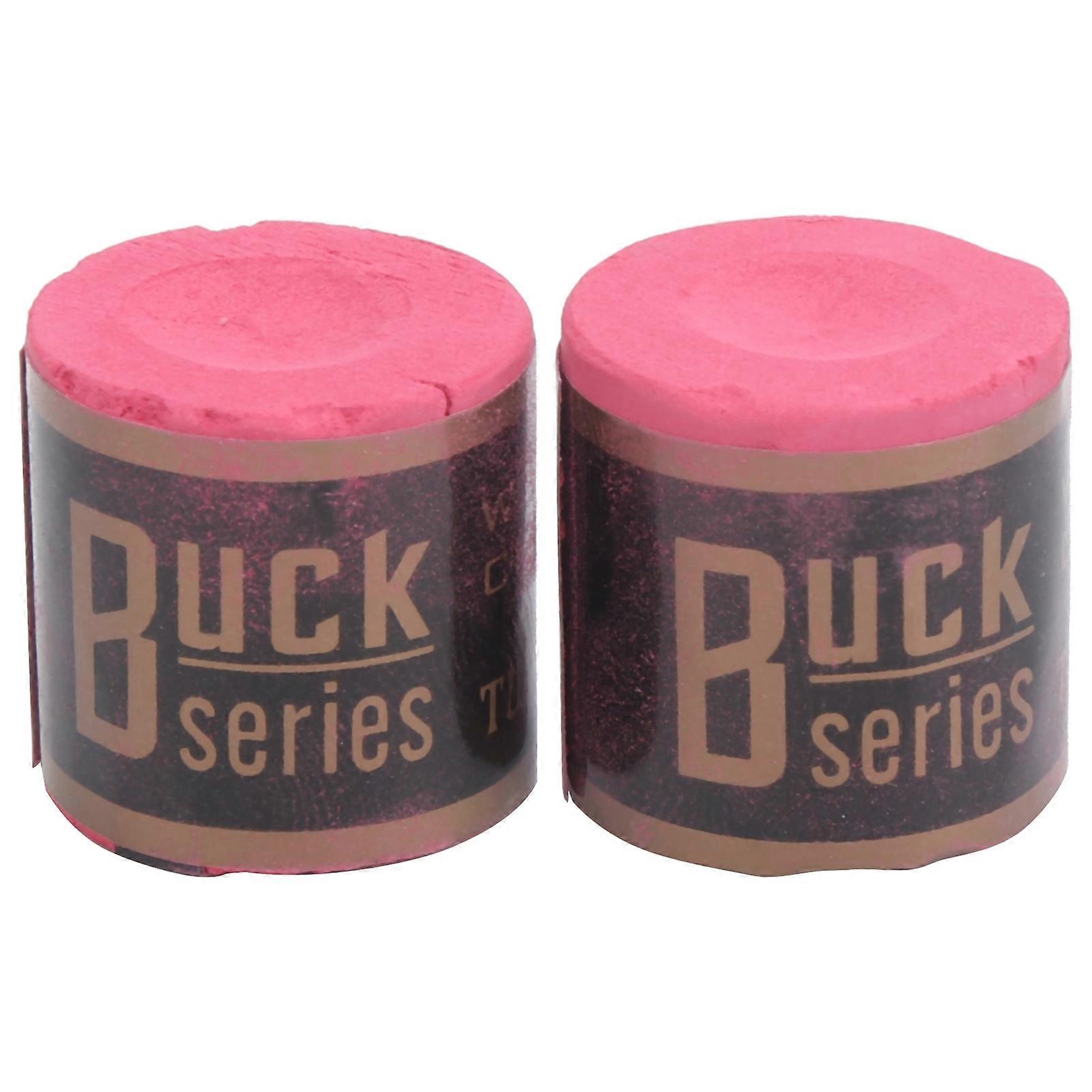2Pcs Billiard Cue Tips Chalk NoSlip Pool Table Stick Chalk Billiard Accessories(Red )