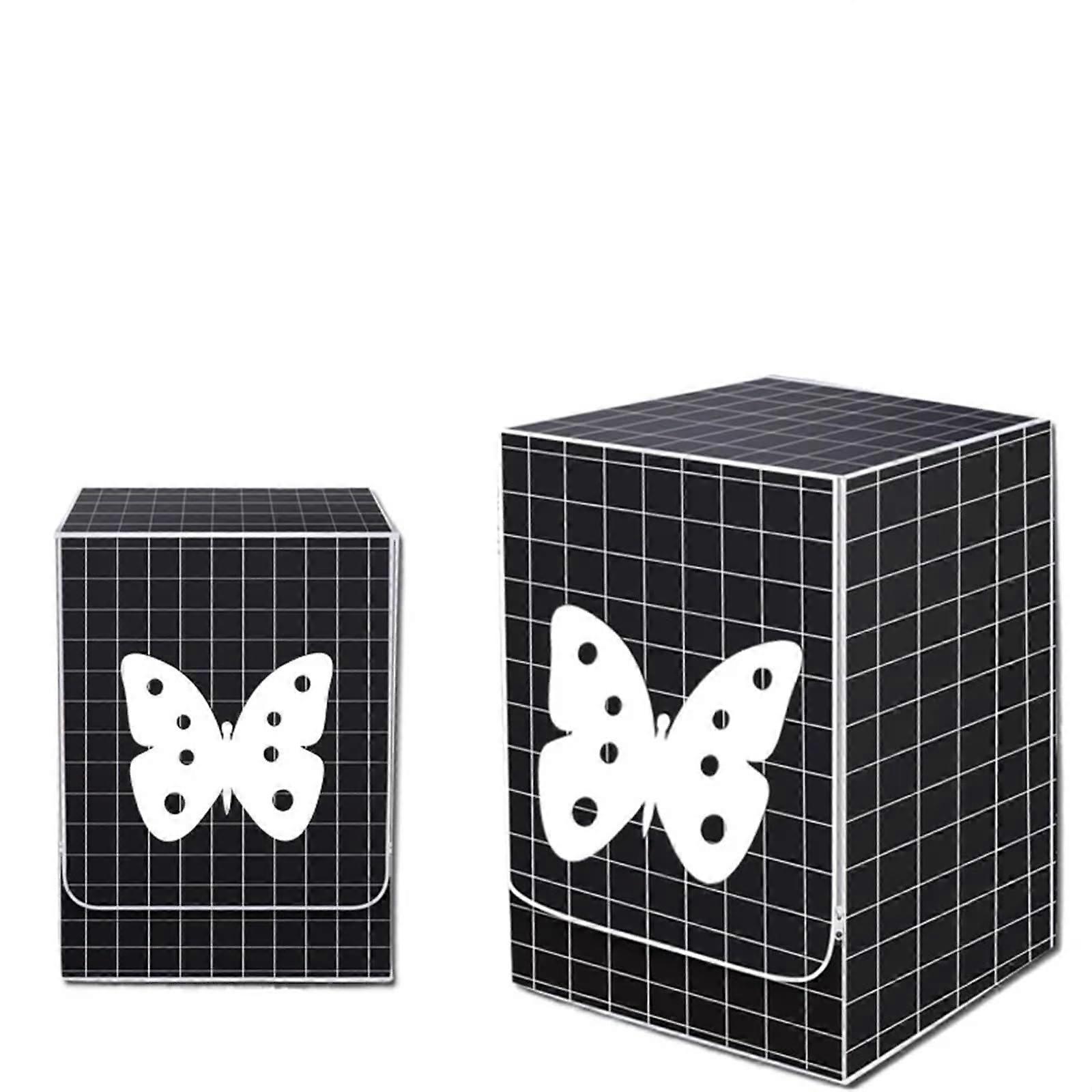 Washing Machine Cover, Black, for Rain and Dryer, Front, 12 kg, Mat (60 x 57 x 85 cm L)
