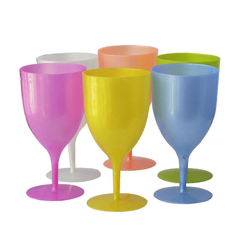 Party Goblet Plastic Goblets For Home Use Pearl Color 16x8.5cm Juice Cup 6Pack