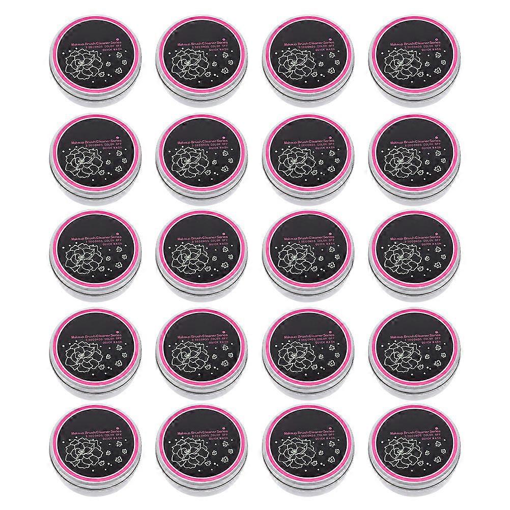 Makeup Brush Cleaner Sponge Containers 20pcs Set Safe & Durable Removal for Makeup Tools with Individual Cases and Sponge Inserts