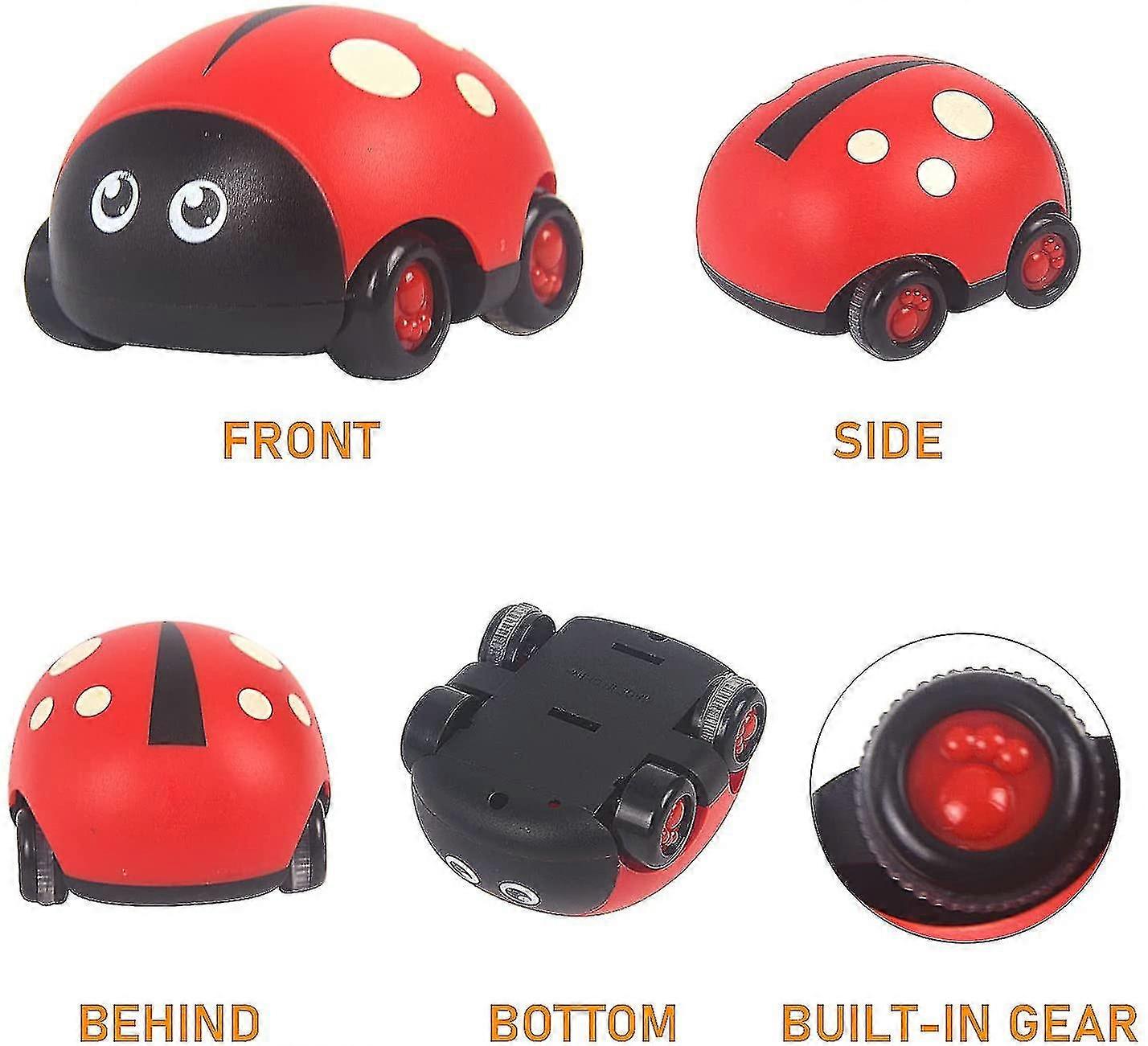 Friction Powered Vehicle Playset for Toddlers Ages 1 to 4 (4 Packs)