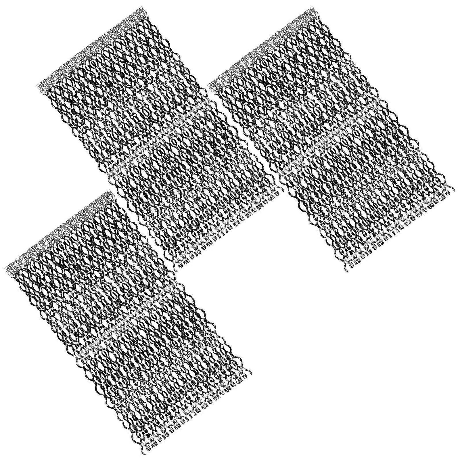 Foil Fringe Curtains Party Layout Props and Sturdy Material 200x100cm 3 Sets
