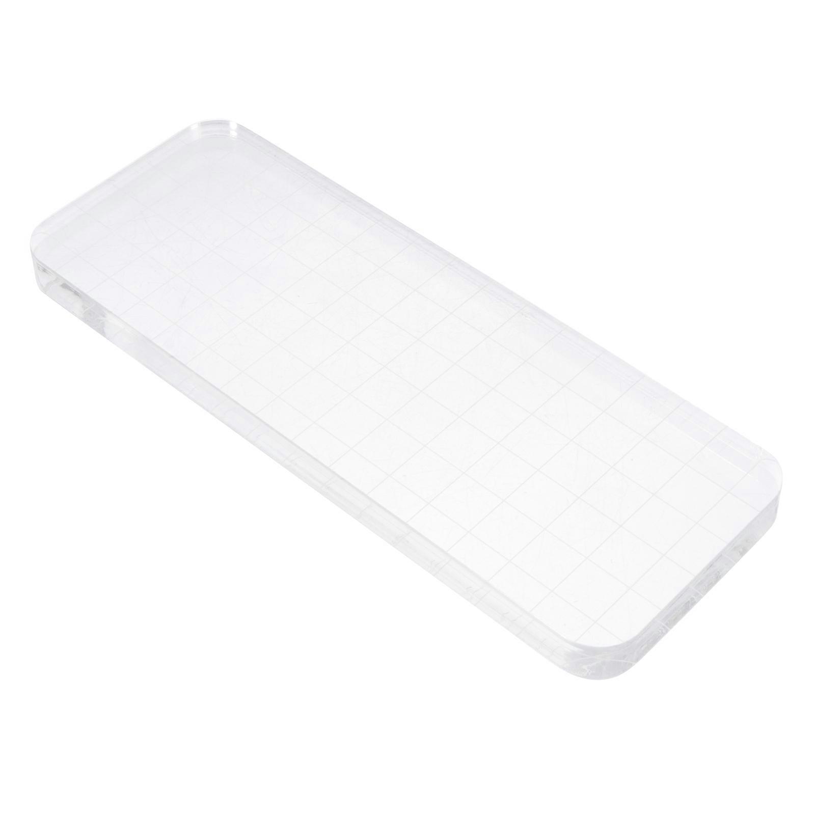 Crafting Stamps Acrylic Stamping Block Transparent Stamp Plate Diy Projects Card Making 16x6cm Square Shape 1Pack