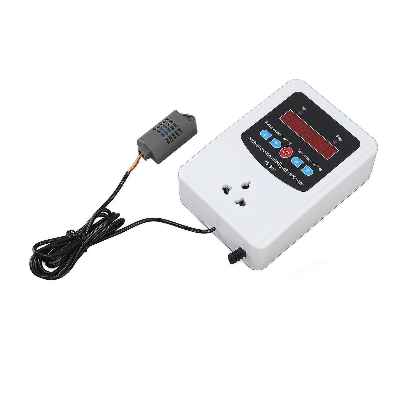 1500W Digital Humidity Controller LCD Display Humidistat Plastic Timing Air Humidity Controller for Home Farm Greenhouse UK Standard 220V