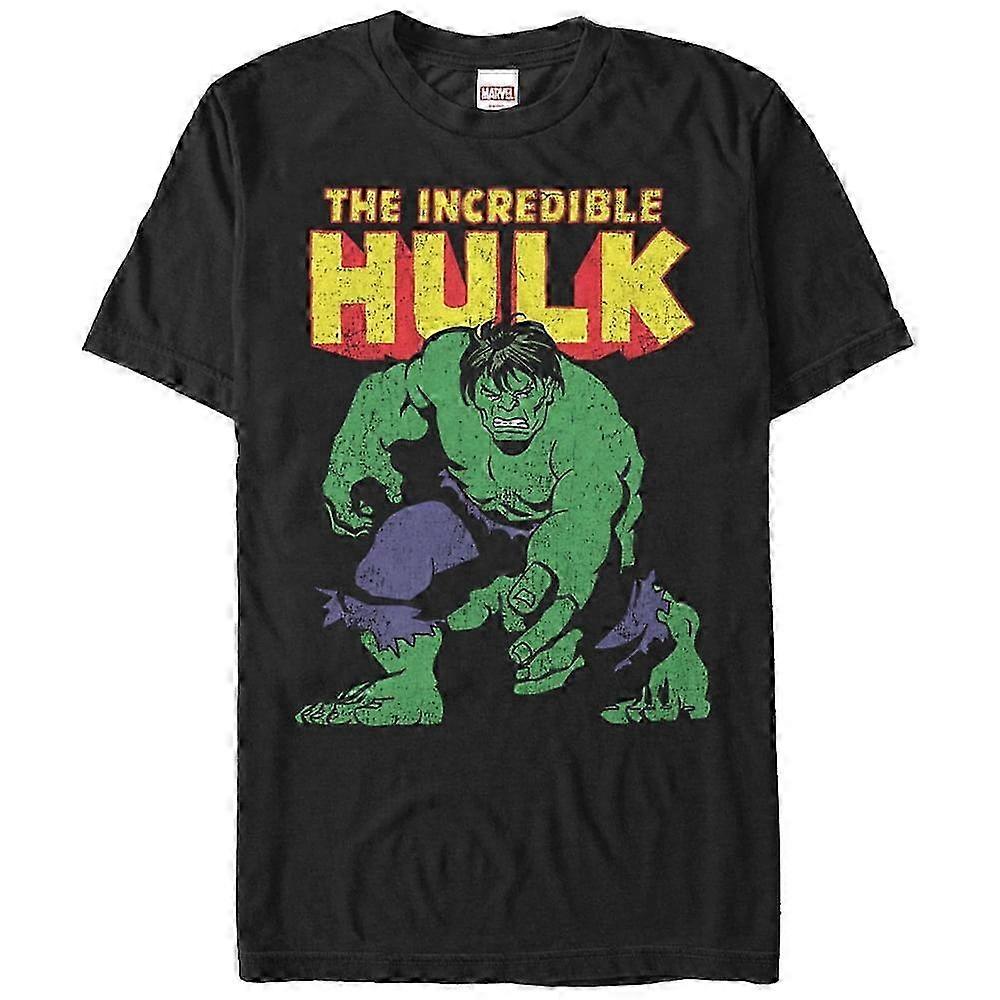 Men's Graphic Tee Featuring Incredible Hulk - Black Medium