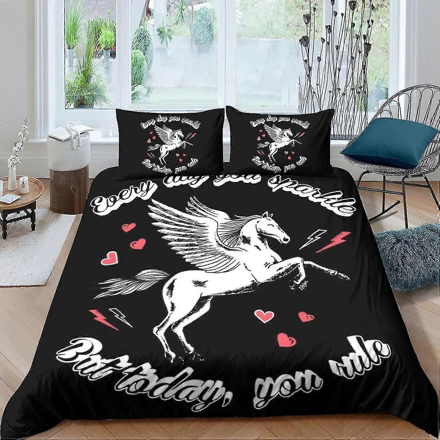 Animal Bedding Set 3 Pieces Soft Microfiber 3D Pattern Quilt Cover with Zipper Closure and Pillow Cases