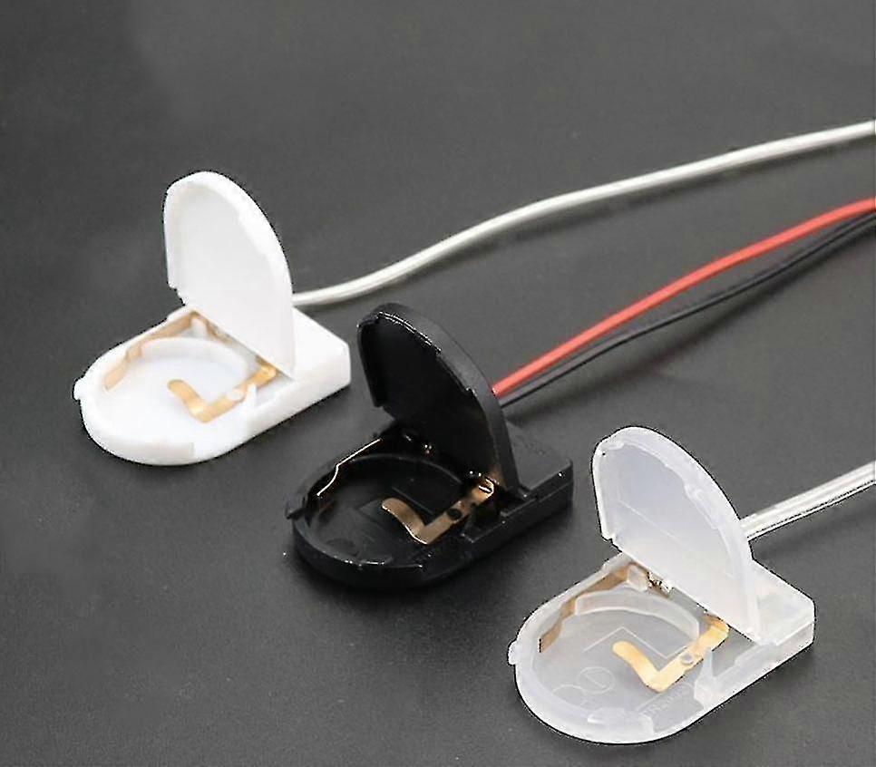 Button Coin Cell Battery Holder Case Cover with On-Off Switch and Storage