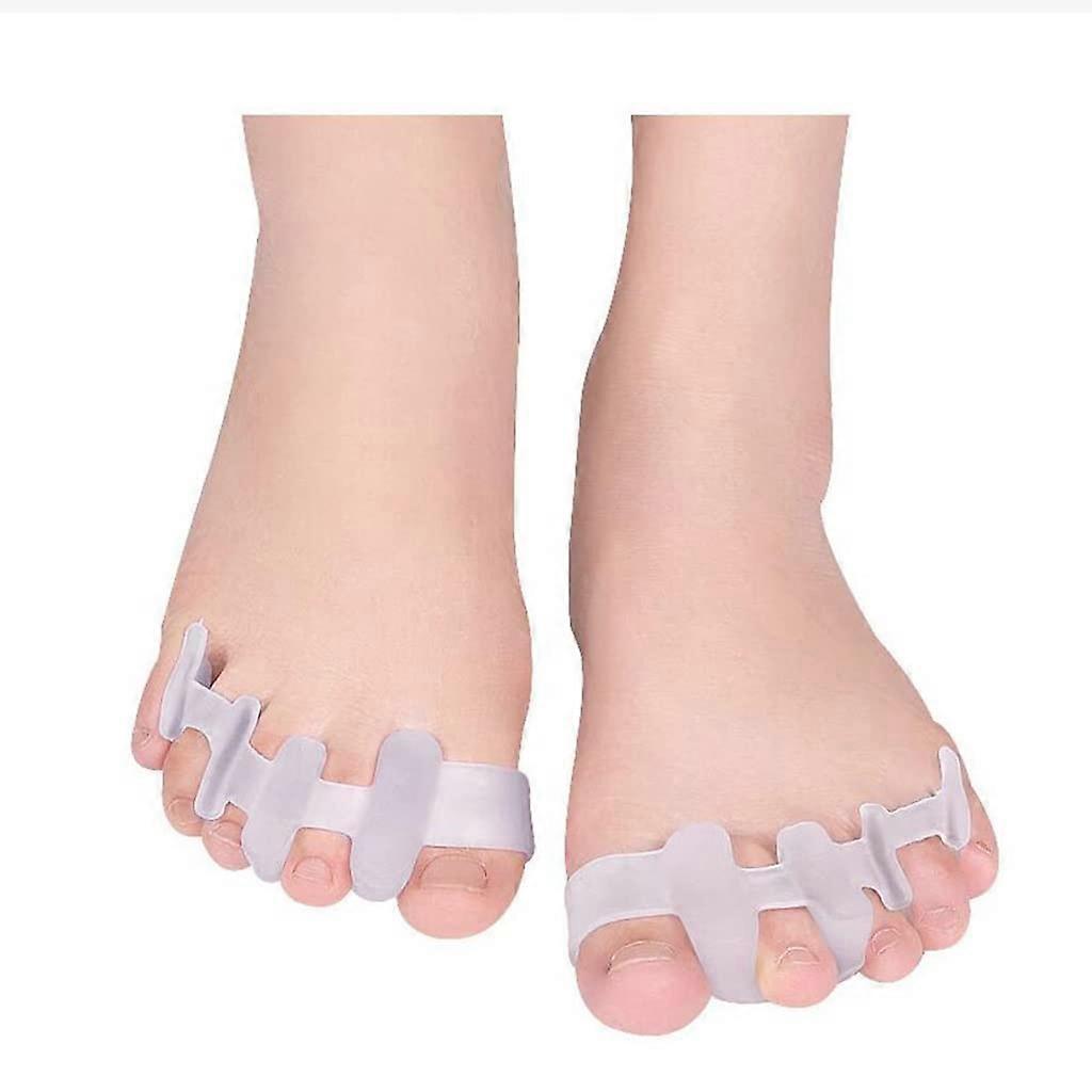 Gel Toe Separators for Hallux Valgus Correction, Silicone Spacers for Overlapping Toes, Foot Splint Stretcher for Pain Relief and Comfort 5 pairs B