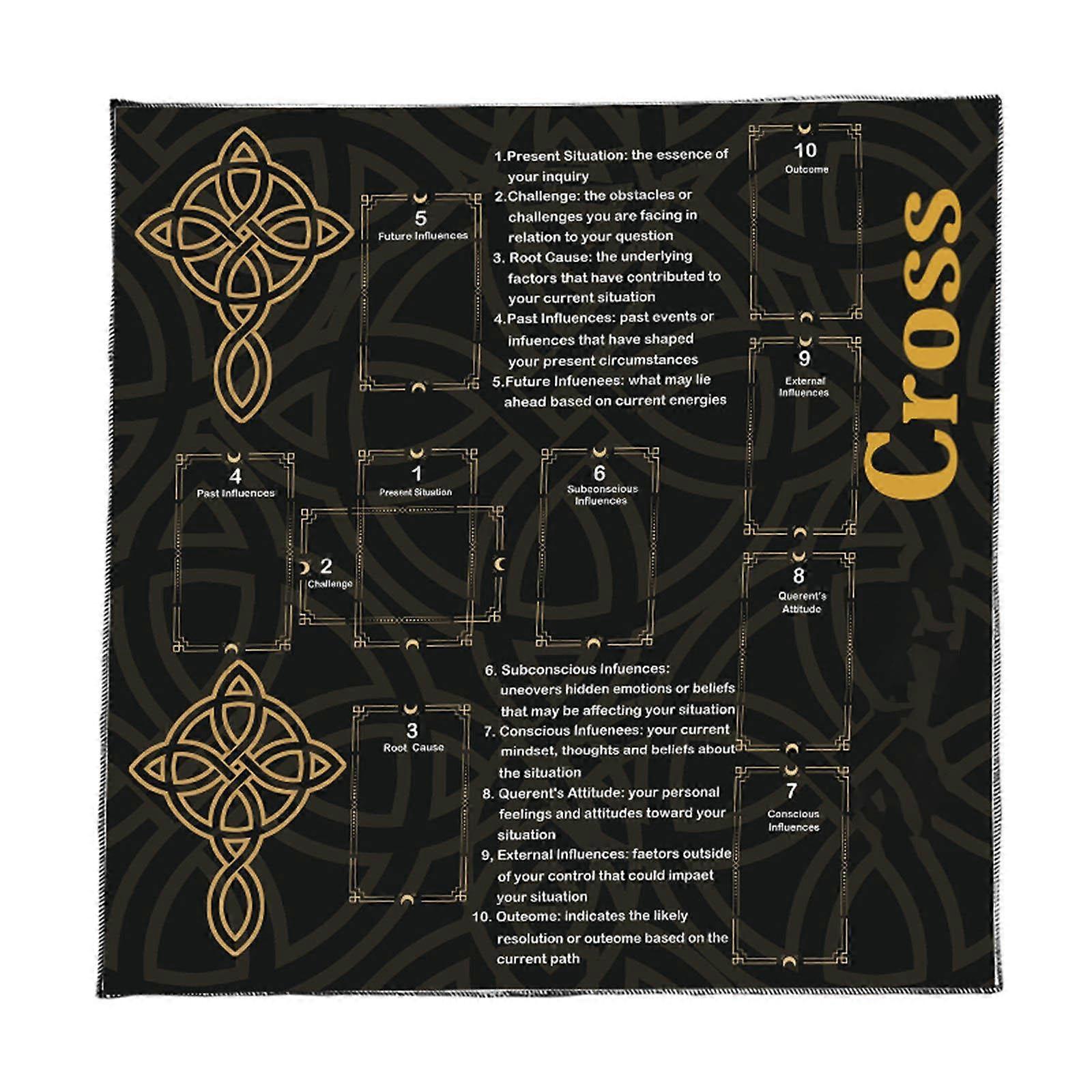 Foldable Tarots Practice Cloth Soft Mystical Themed Velvets Divination Cloth for Psychic Readings Decoration Gifting  B 75x75cm