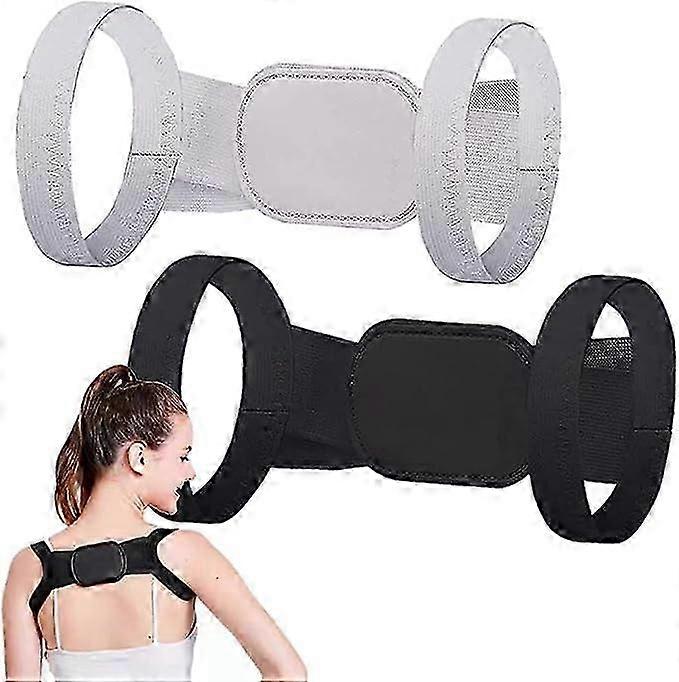 2 件 Posture Pro 修复颈肩矫正器，适合儿童和成人，可调节驼背矫正