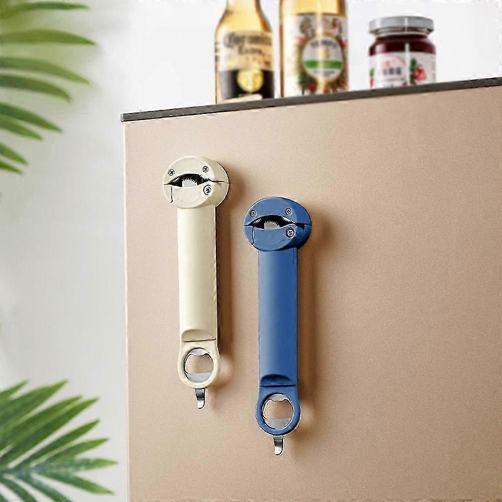 Multifunctional Bottle Opener Retractable Can Opener with Magnetic Back Adjustable Jar Lid Gripper for Weak Hands-Yvan