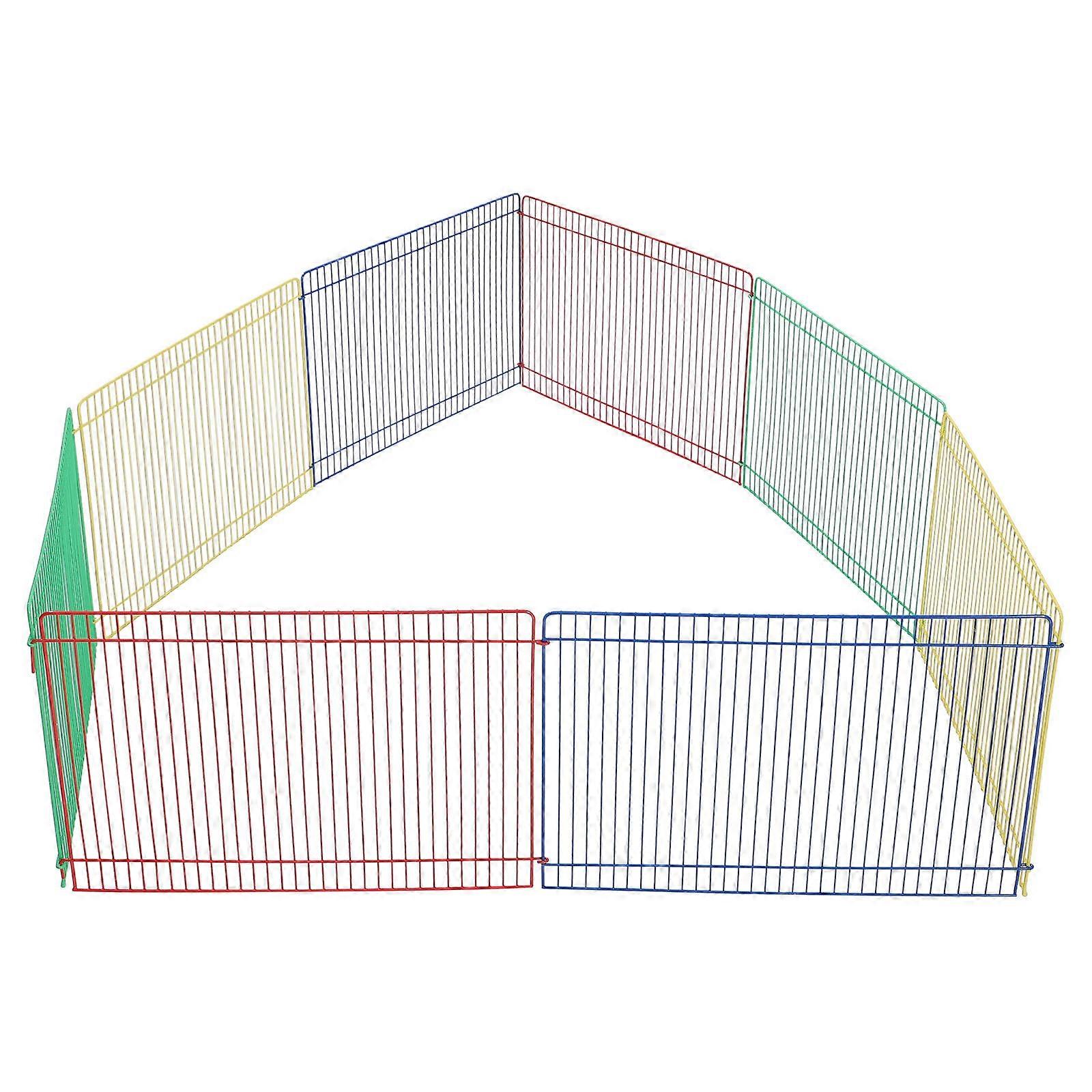 Wire Small Pet Playpen Safe Enclosure For Bunnies Pet Owners Square Iron Wire 8Pcs